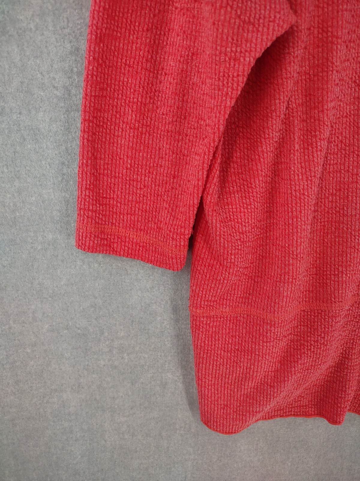 SnoSkins Top Medium Coral Red Thermal Dolman Pullover Cozy Outdoor Cabin Chic US