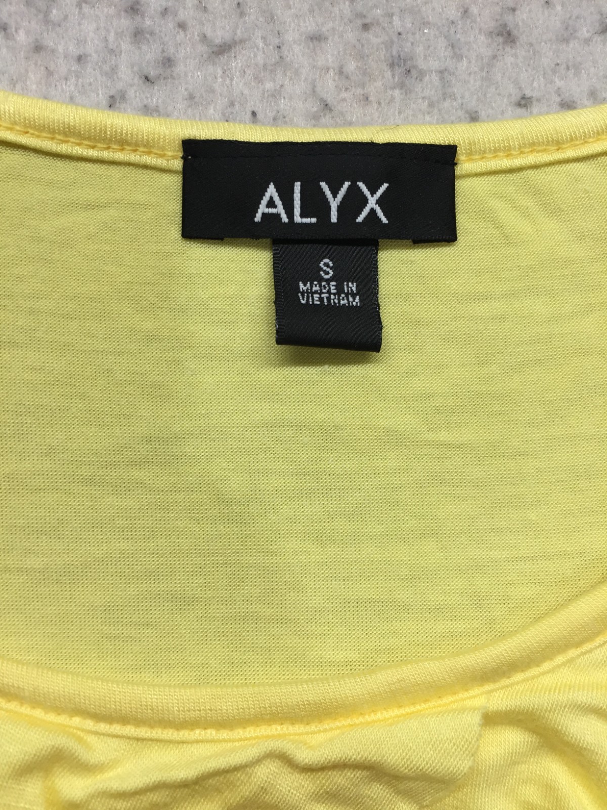 NEW Alyx Top Womens S Small Yellow Cap Sleeve Round Neck Layered Ruffles
