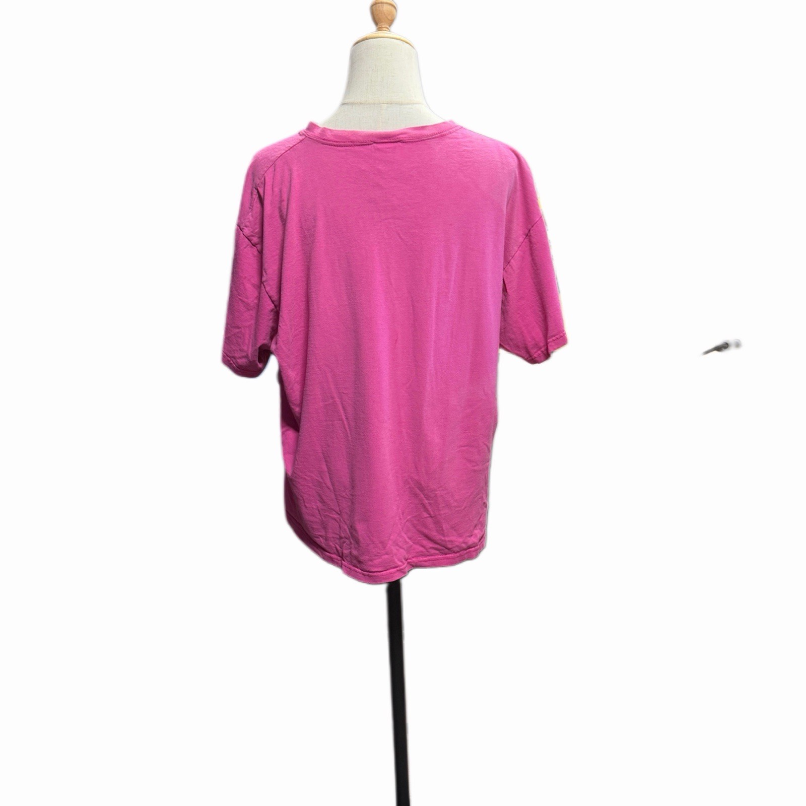 Vintage Mervyn’s T-Shirt 100% Cotton Hot Pink Women’s L FLAW