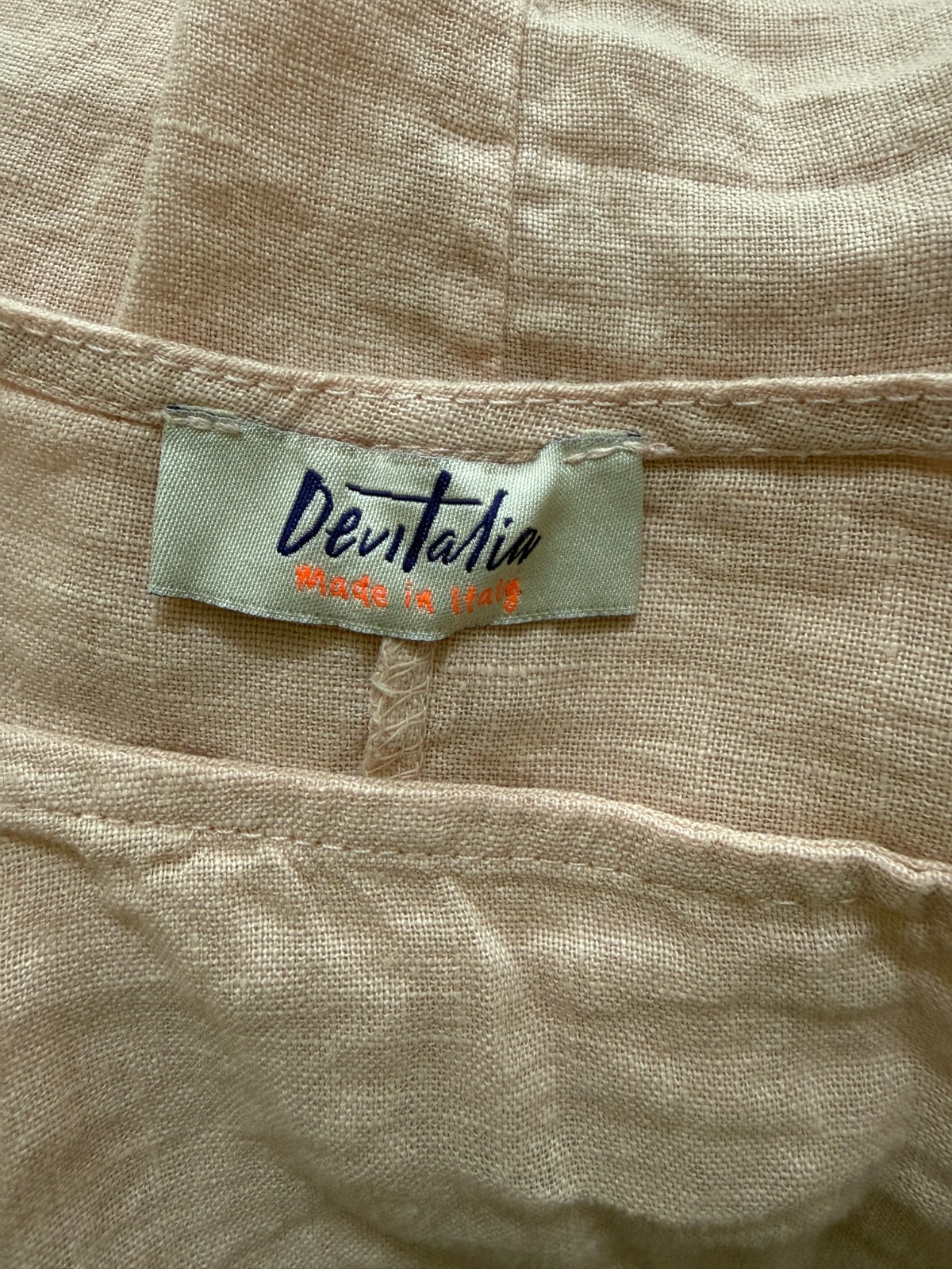 DEVITALIA Linen Ruffle Top Tunic, One Size, Pink
