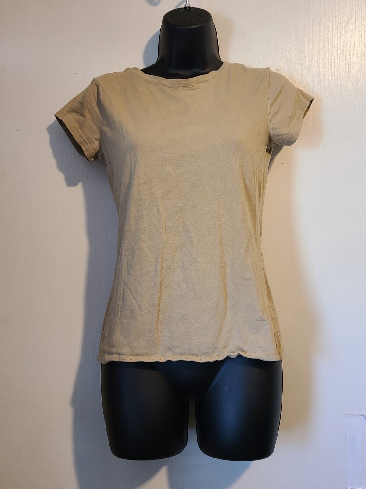Aveto Juniors Casual T Shirt Short Sleeve Light Tan Size L
