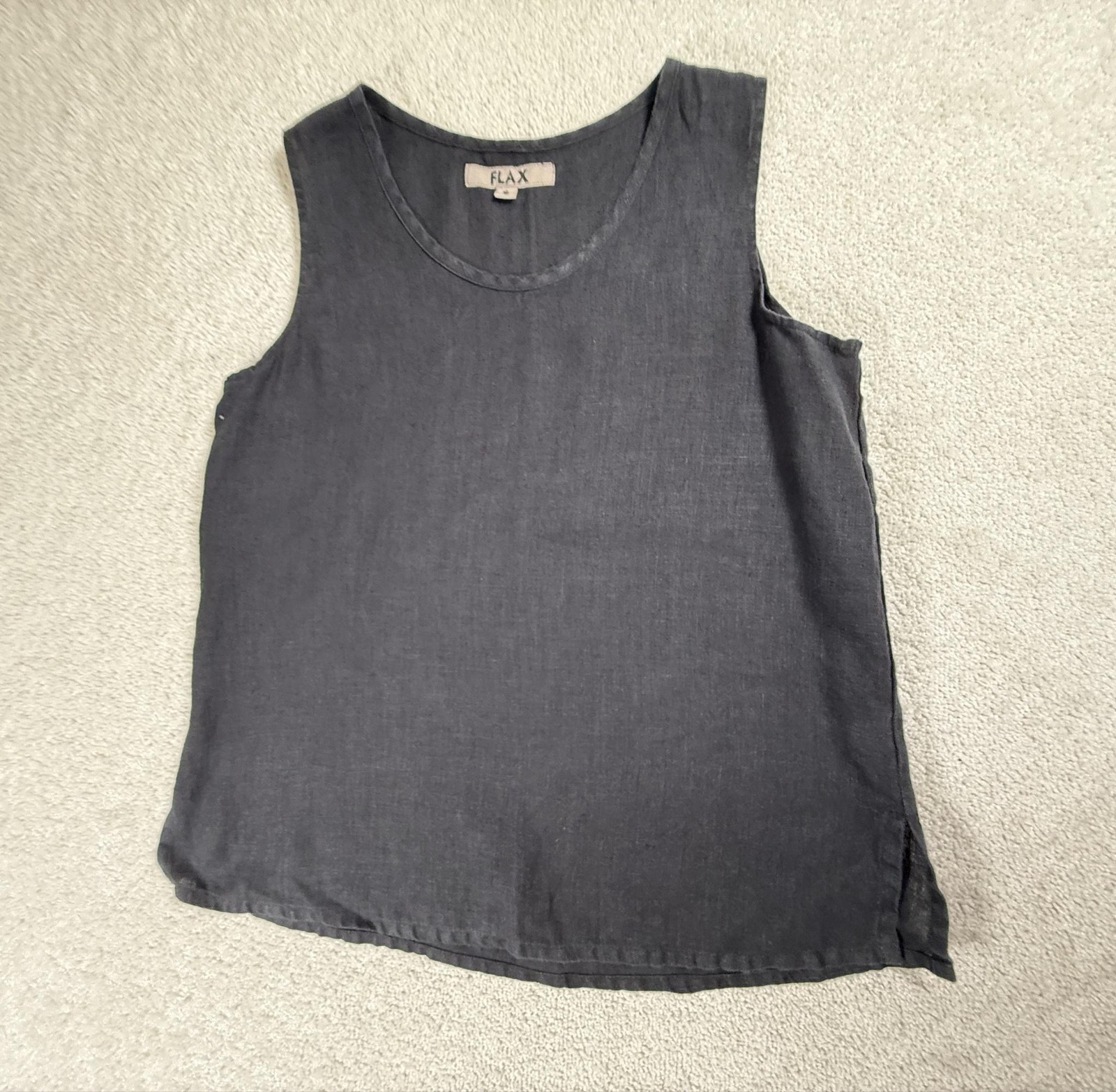 FLAX Tank Top Women S Green Black Blue Linen Sleeveless Coastal Beachy Minimal 3