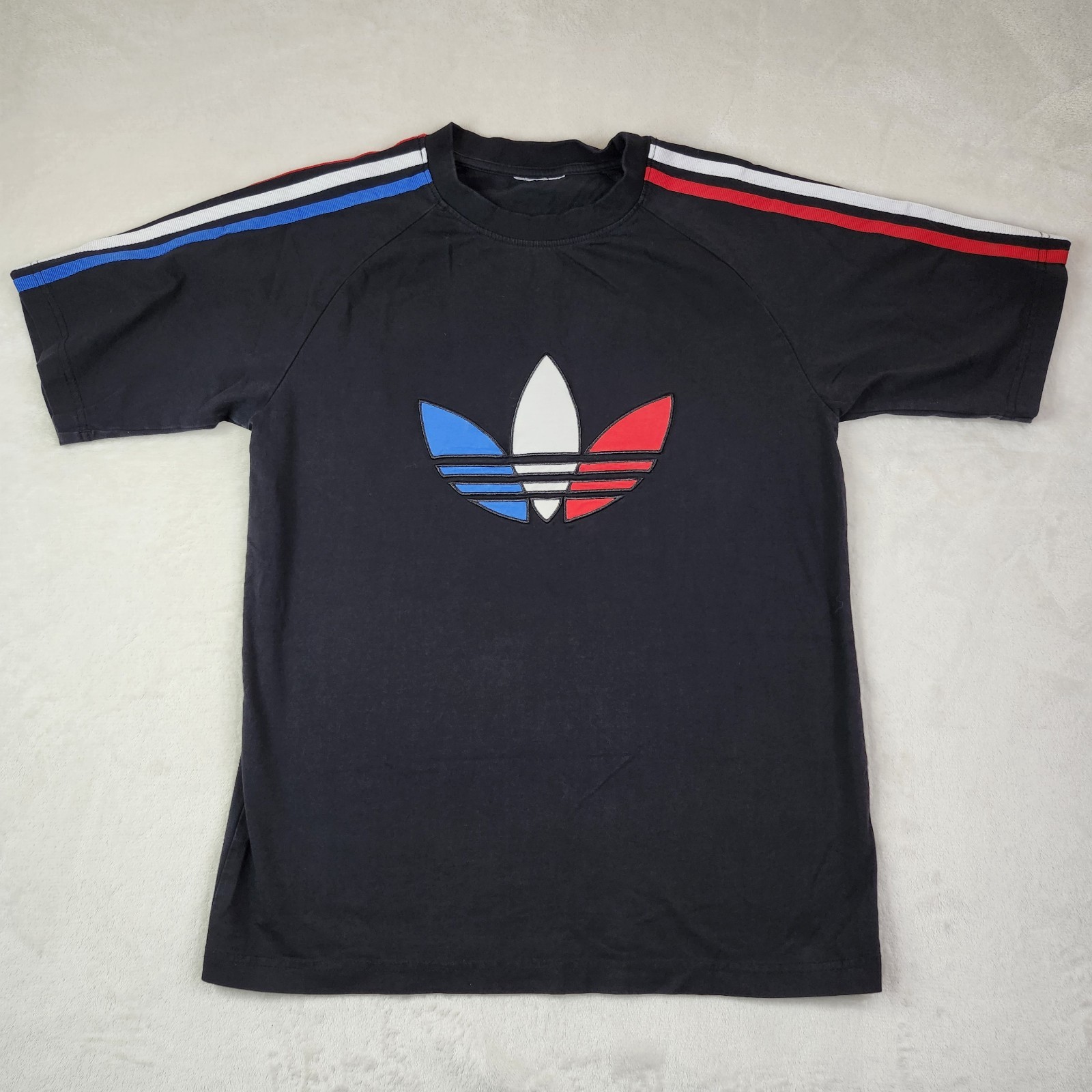 Adidas Originals Adicolor Tricolor Trefoil 3 Stripe Black White Red Blue Womens