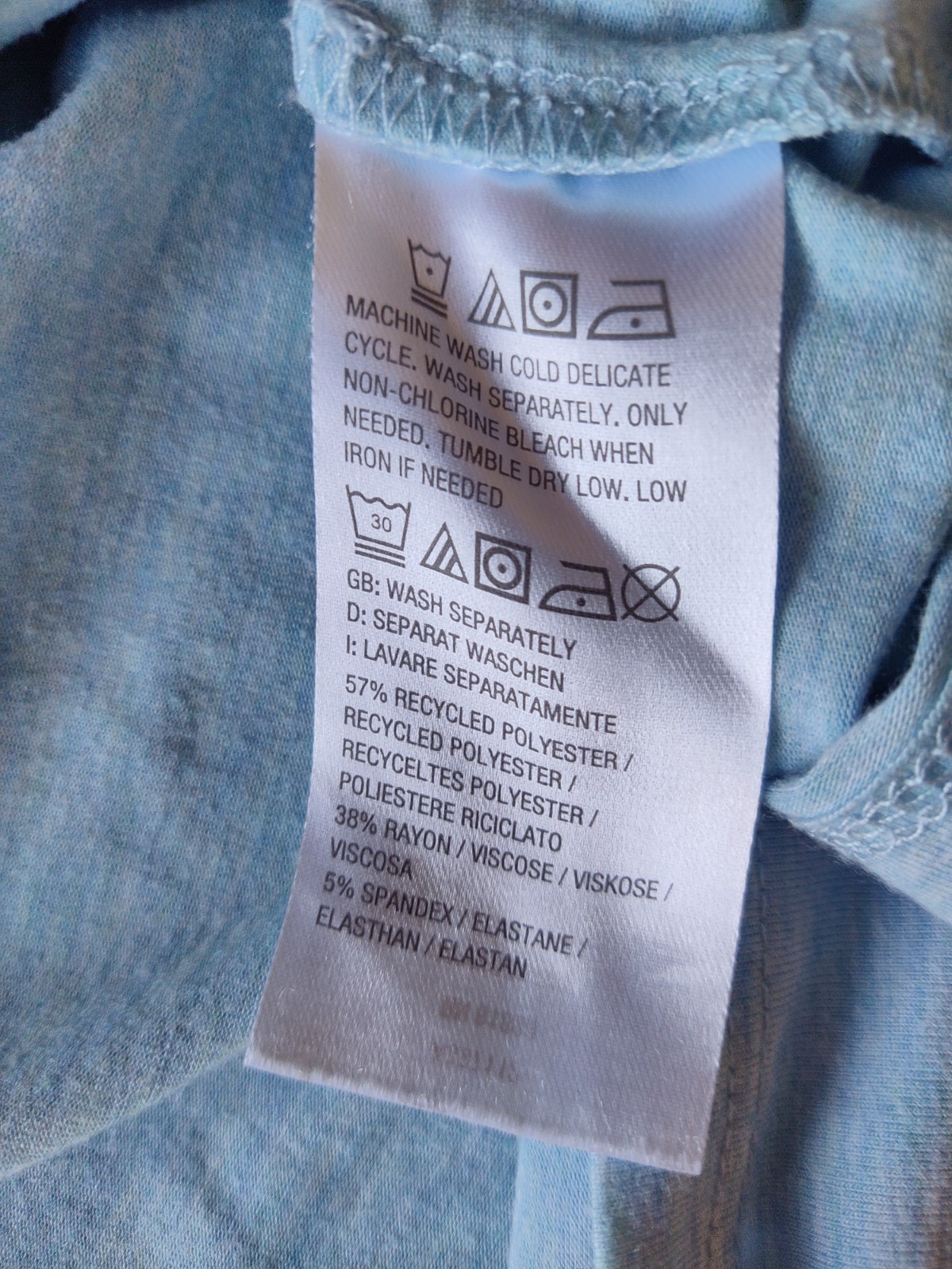 Anybody Womens Small Light Blue Ruffle Cap Sleeve Top Shirt Scoop Neck Casual