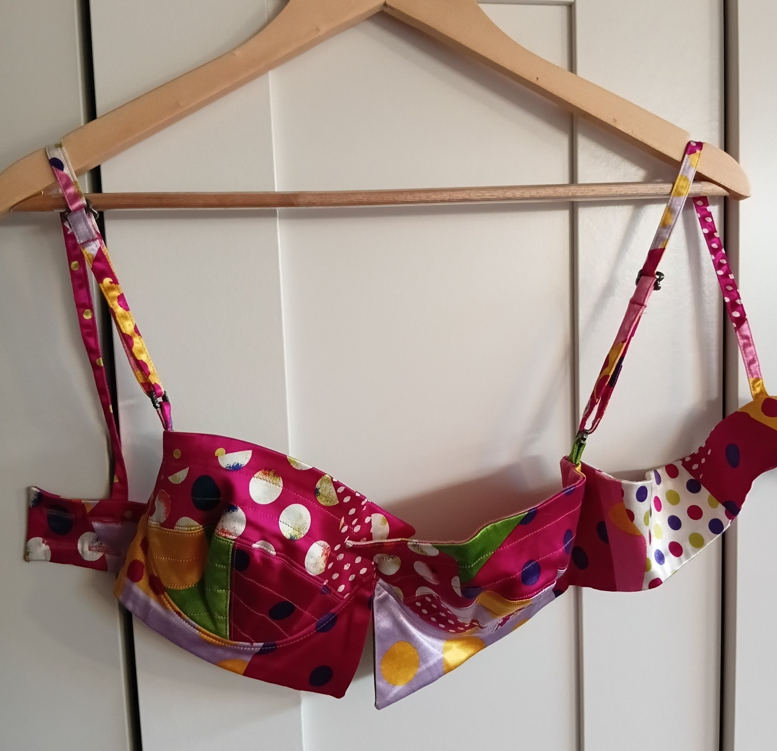 Christian Lacroix Bustier Top Multicolor Buttons Size 40 77-78cm New