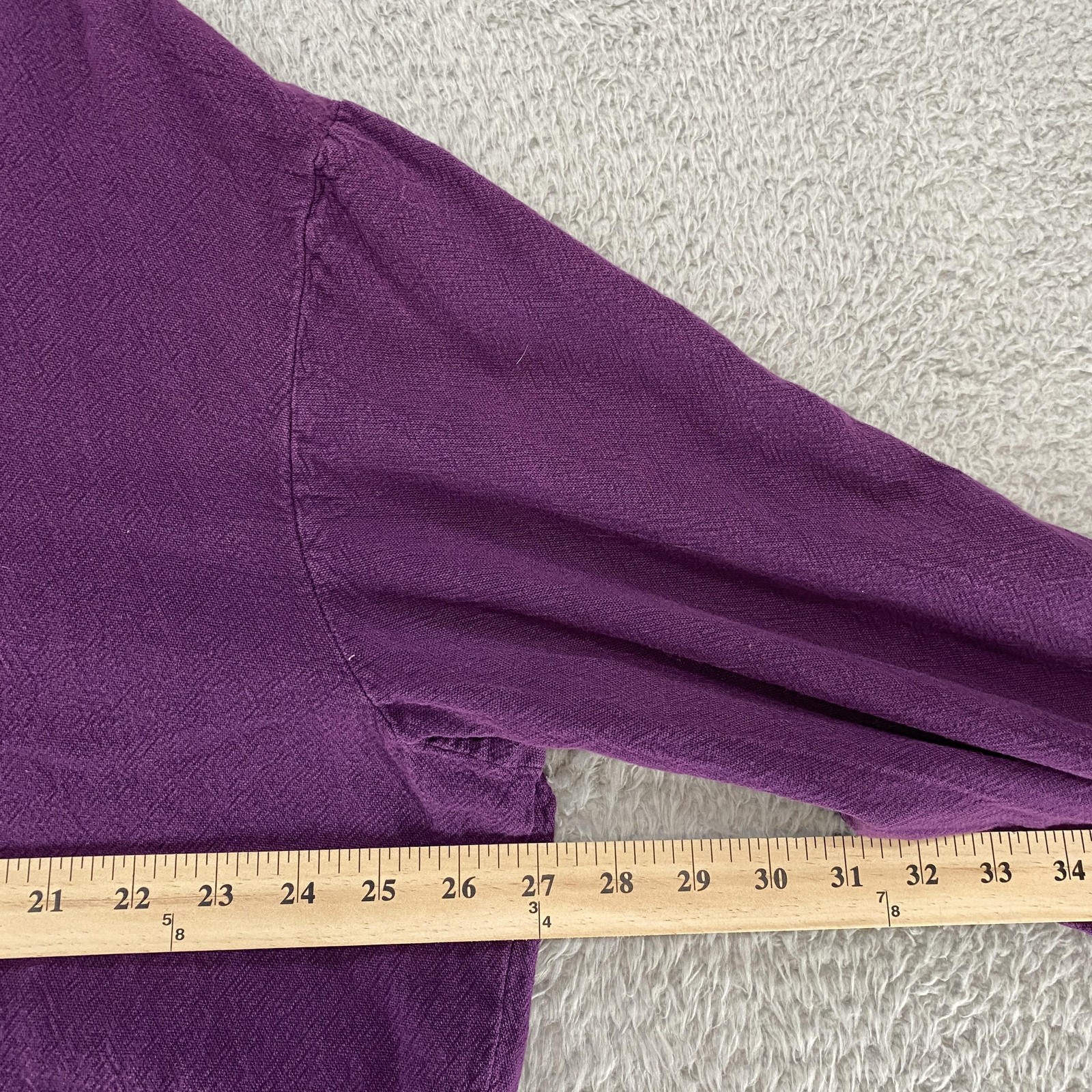 Brie Kriebel Shirt Womens 2XL Purple Quilted Leaf Patchwork Art Top Cotton