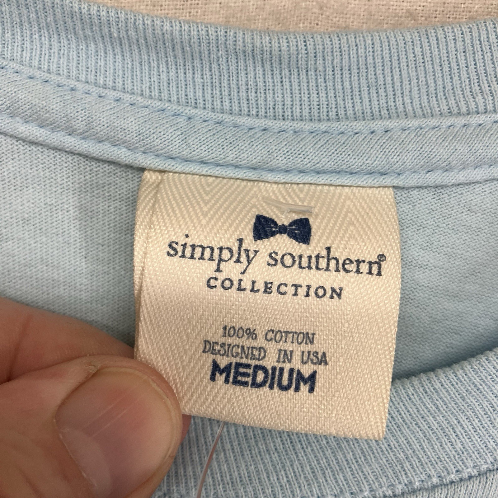 Simply Southern T Shirt Women’s Medium South Carolina State Icon Light Blue NWT