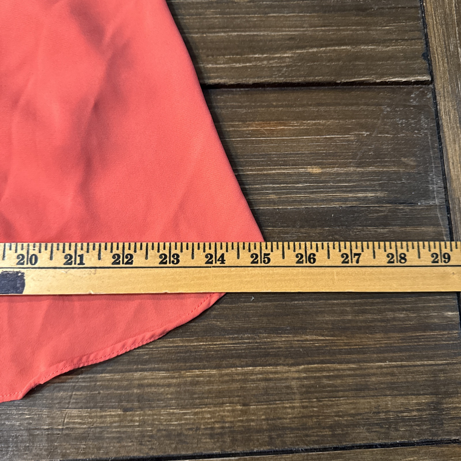 Living Doll Ruffle Spaghetti Strap Tank Top Large Salmon Color Y2K Polyester