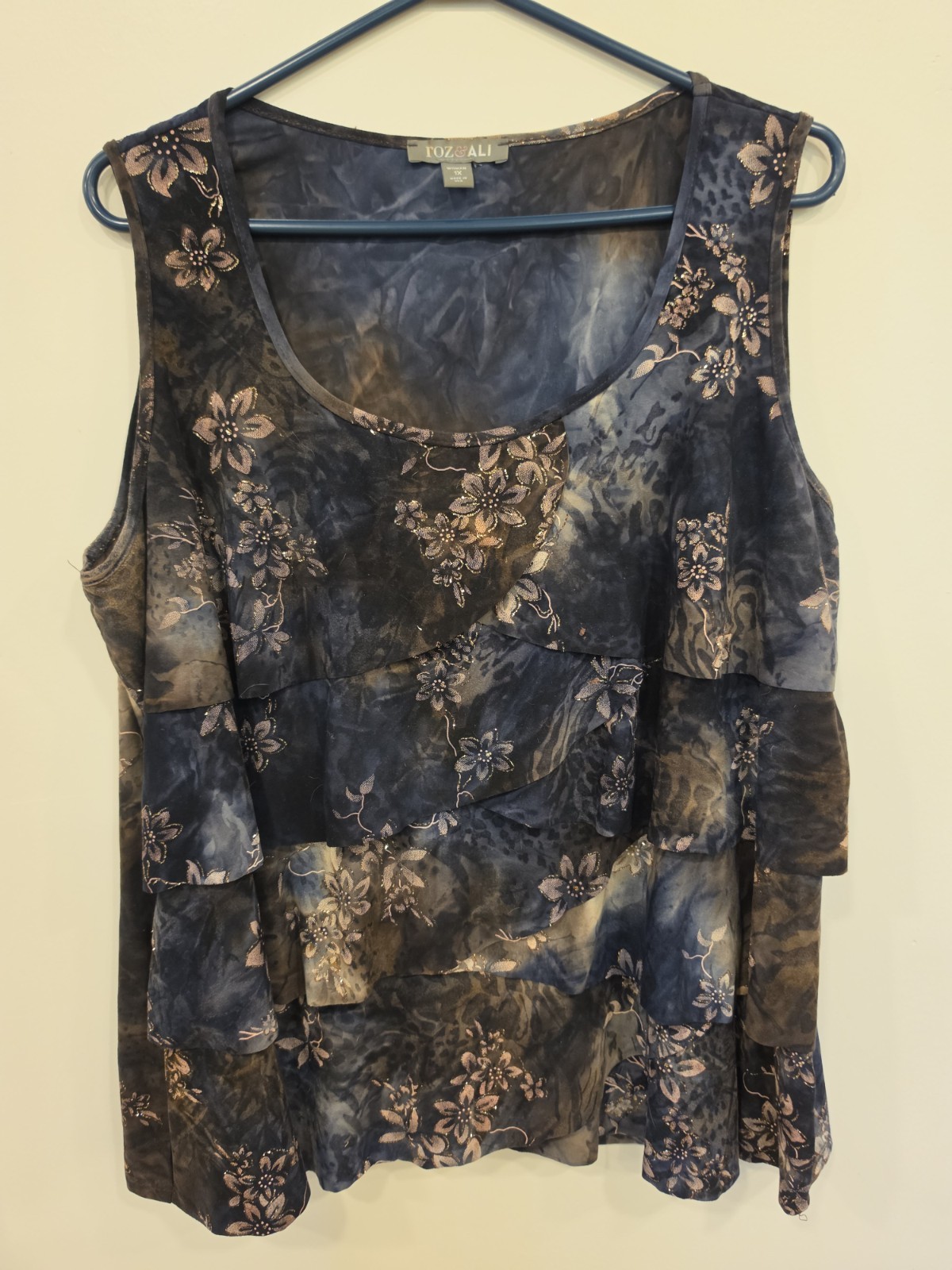 Goblincore Women’s Green Fairy Grunge Earthy Top Boho Roz & Ali Sz 1X