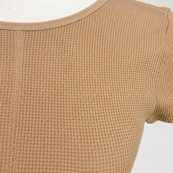 Madewell Waffle Knit Short Sleeve Crop Tee