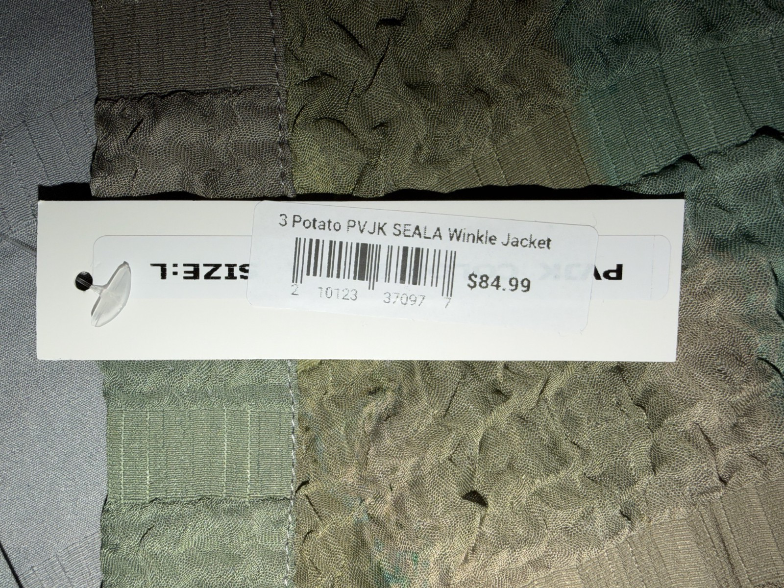 NWT New Tag 3 POTATO Green Shirt Seala Winkle Jacket Top women L Artsy Animals