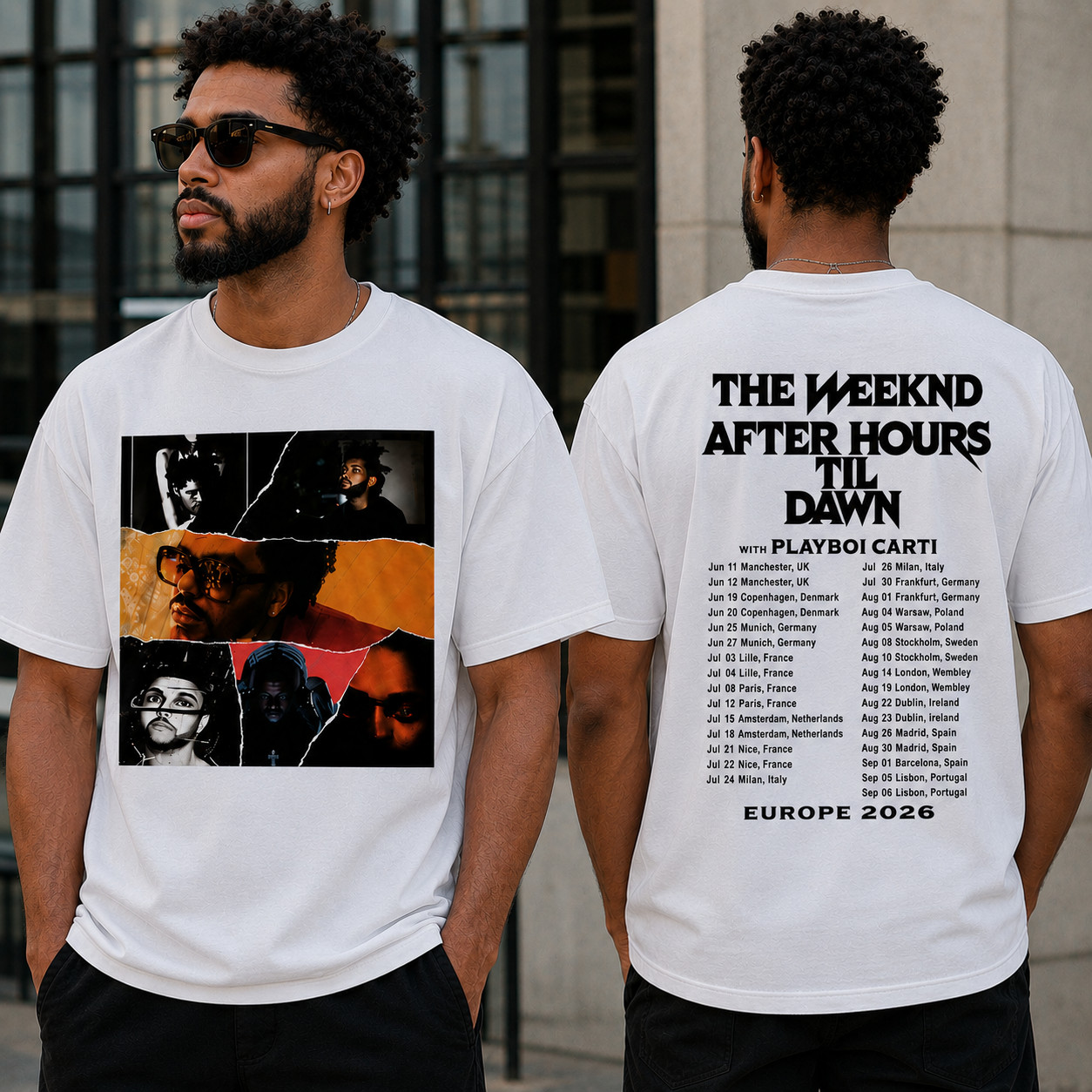 The Weeknd Inspired After Hours Til Dawn Europe 2026 Tour Dates Music Fan Tee