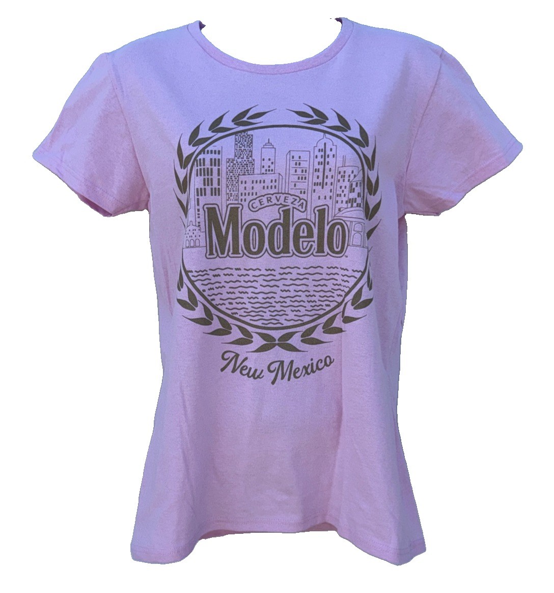 Modelo Cerveza New Mexico Women’s Pink Graphic T-Shirt Size Medium