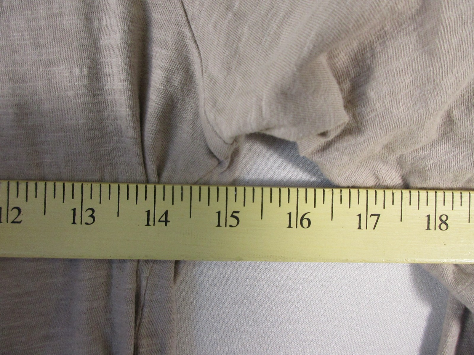 Derek Heart Womens 100% Cotton V-Neck Tunic Top Long Sleeve Size L Beige