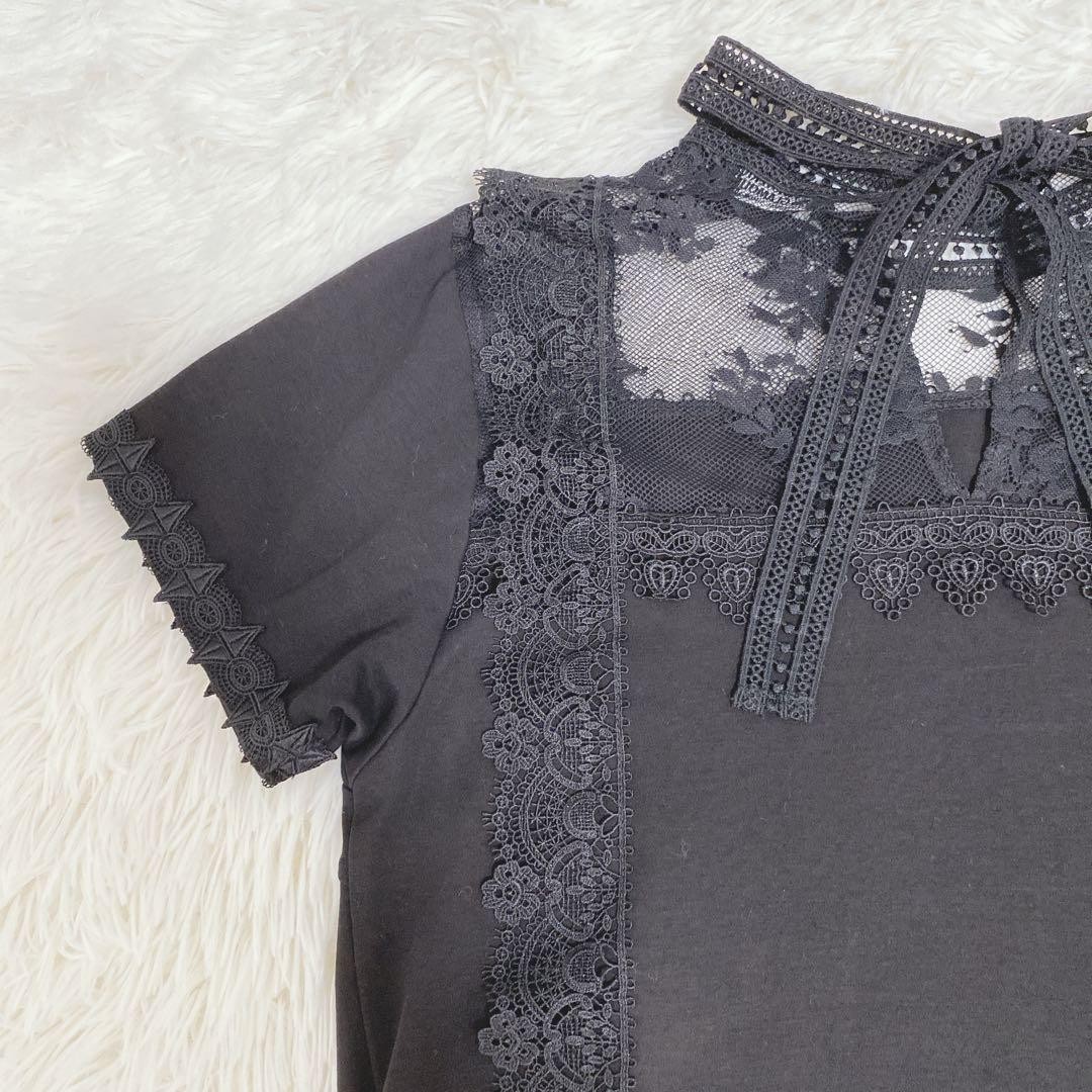 Hysteric Glamour WITCH GIRL Lace Ribbon T-Shirt Black Free Size Y2K Gothic