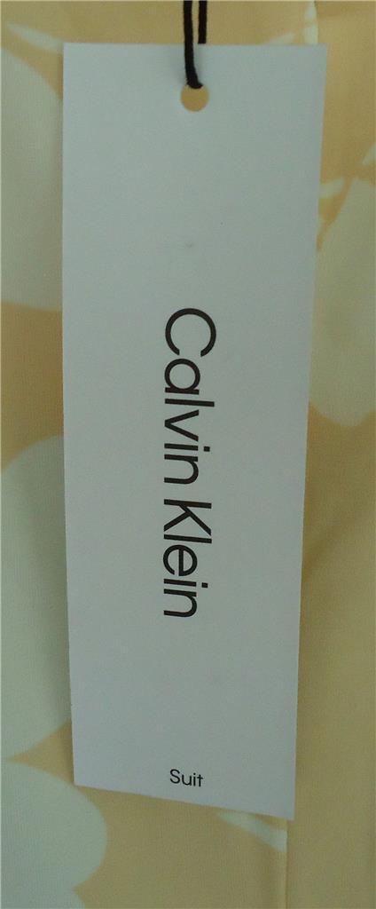 CALVIN KLEIN PEACH BELLINI FLORAL PRINT PLEAT NECK SLEEVELESS TOP SIZE S NWT $49