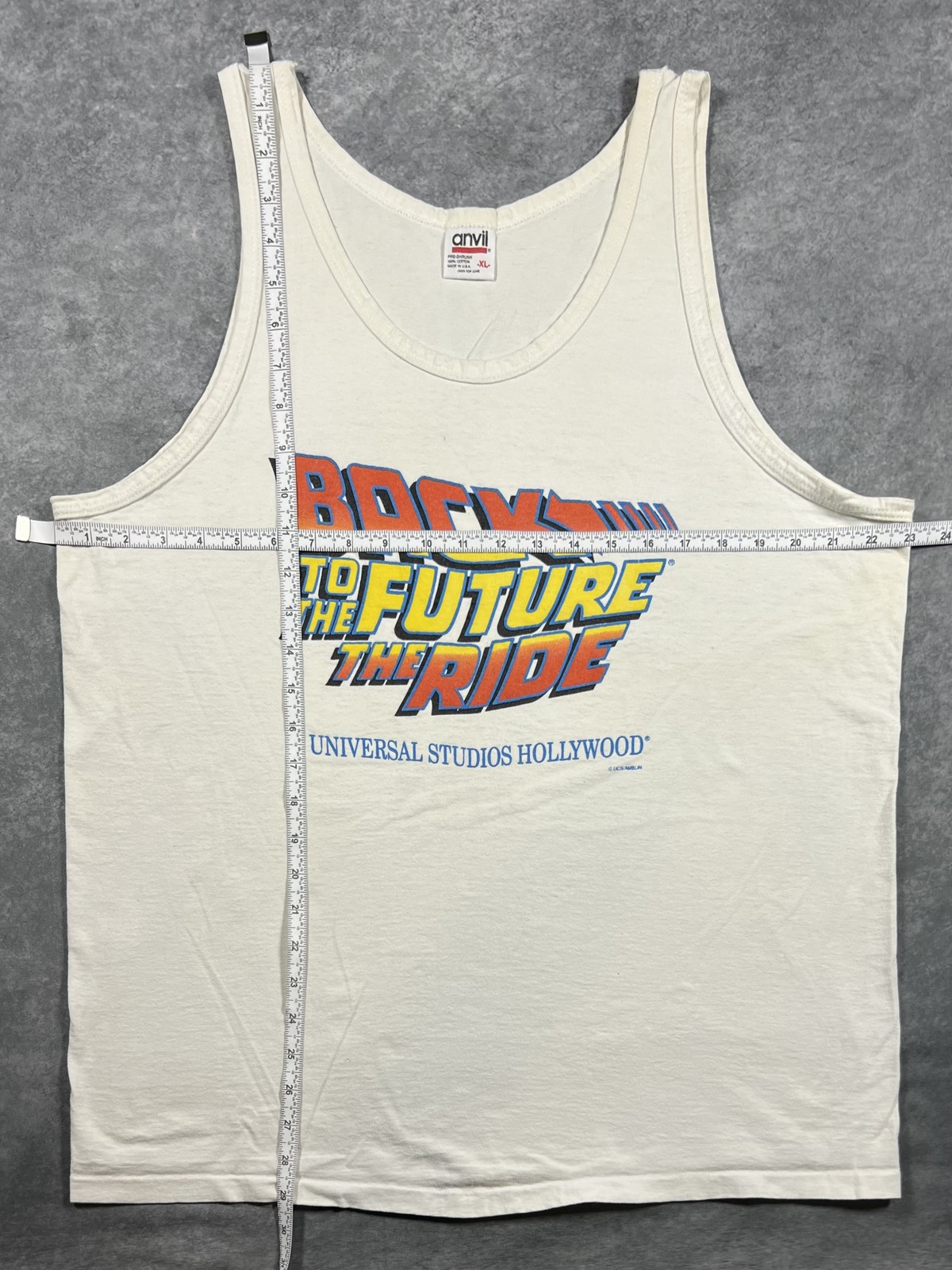 Vintage Back to the Future The Ride Universal Studios Hollywood Tank Top XL