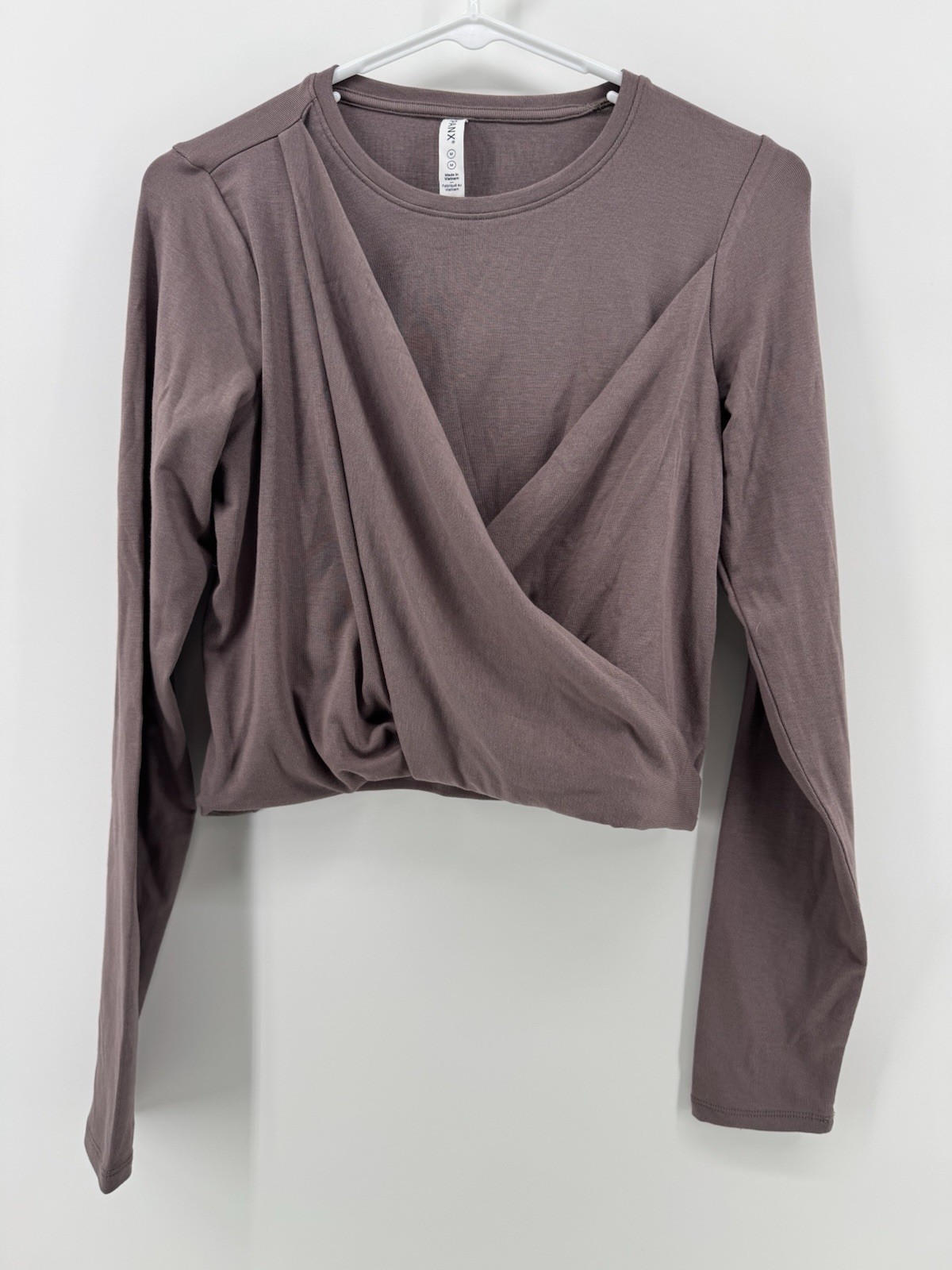 Spanx Brown Taupe Better Base Twist & Fold Top~ Size M Crop
