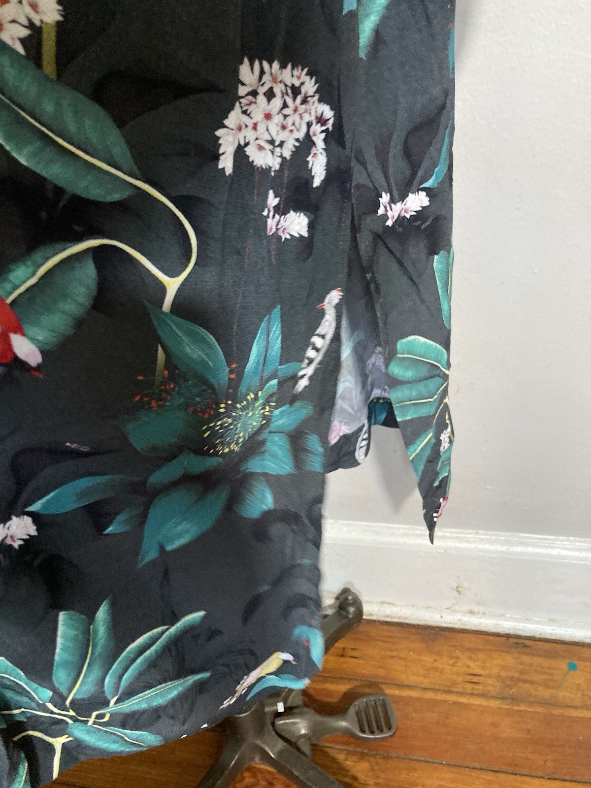 H&M x Anna Glover Tropical Cardigan Duster Kimono Small Robe NWT