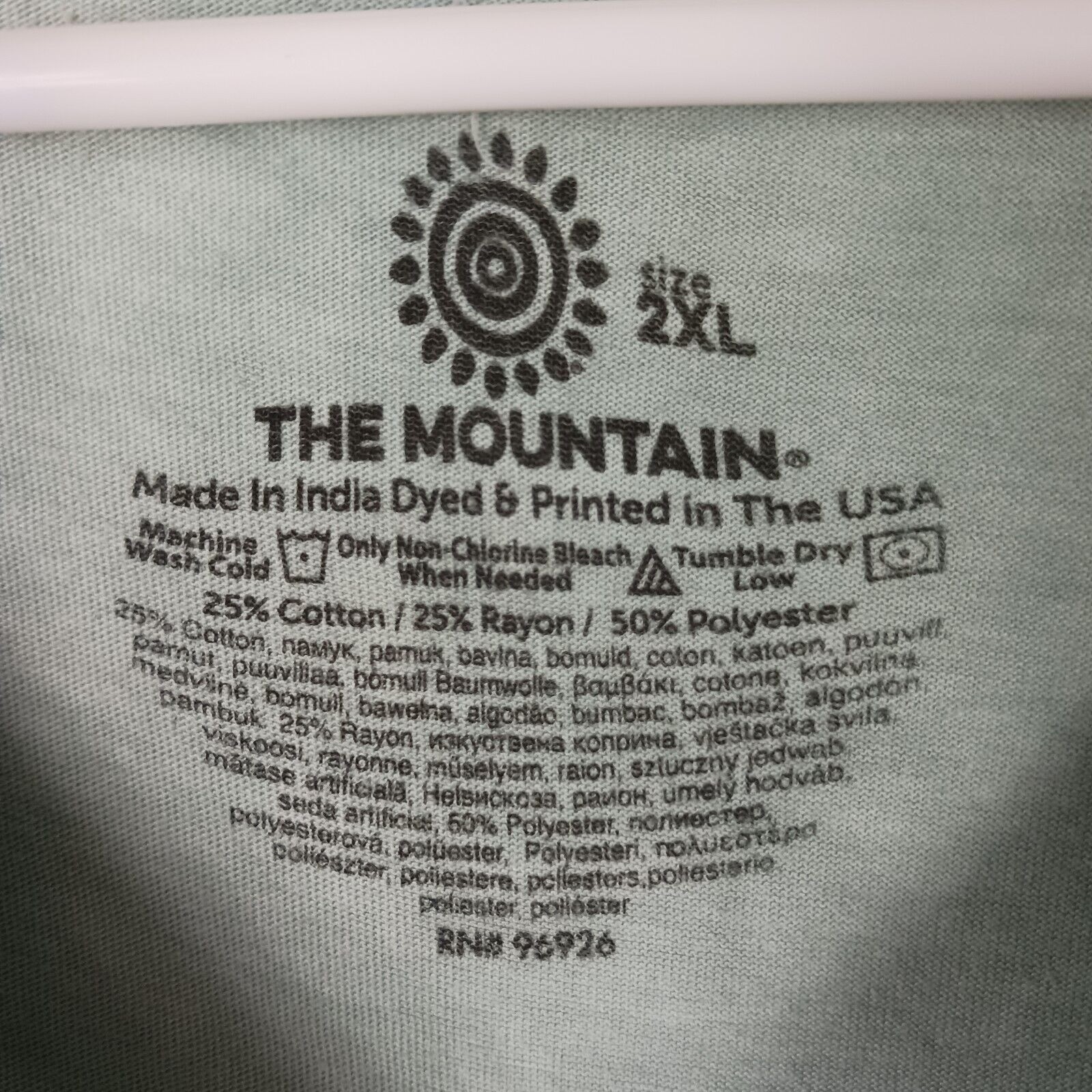 The Mountain Wolf Tie Dye V Neck Tee Womens L Green Festival Nature Goirpcore