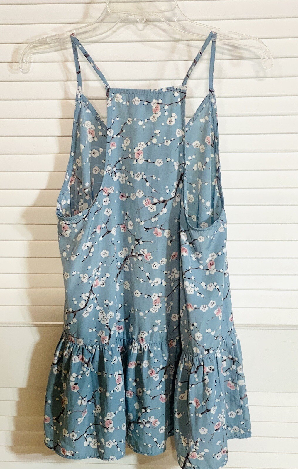 ASHER by Fab’rik Size Small Floral Tunic Sleeveless bottom Ruffle Women EUC