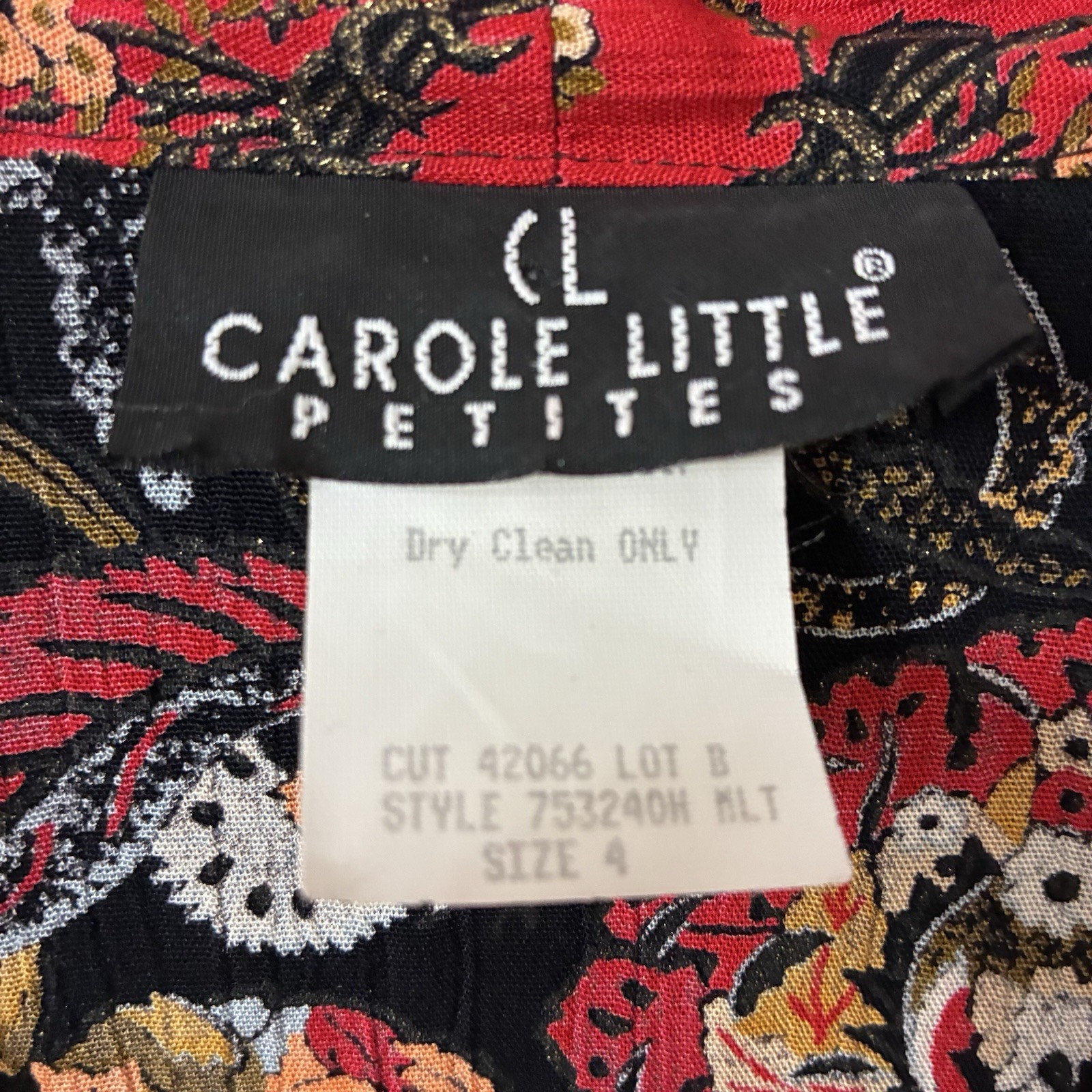 Carole Little Petites Colorful Cardigan Jacket Top Sz 4 Made in USA Sparkles