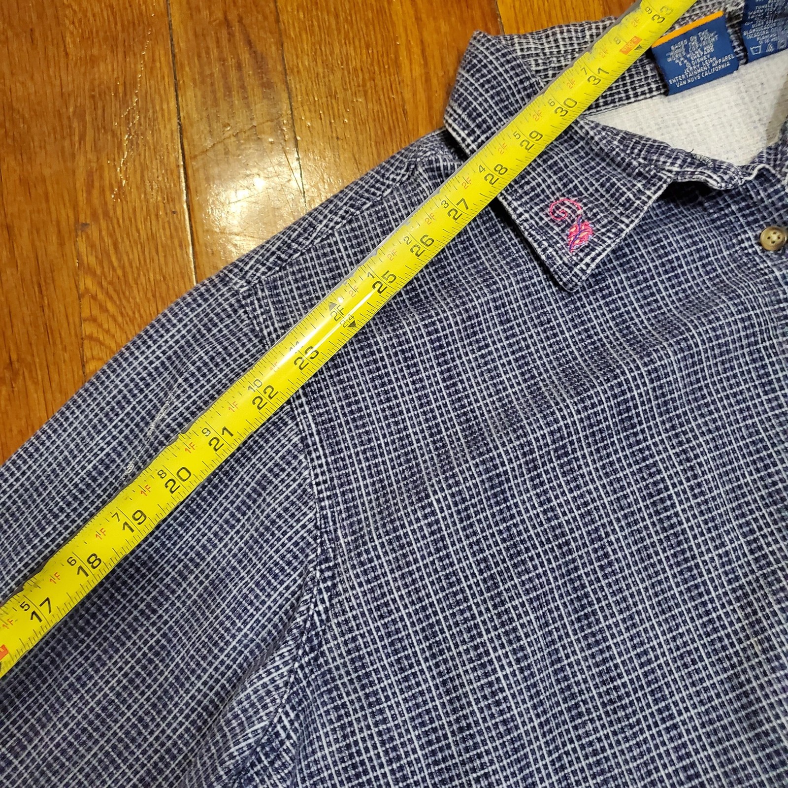 Disney Eeyore Shirt Womens 22W/24W Blue Embroidered Button Down Long Sleeve