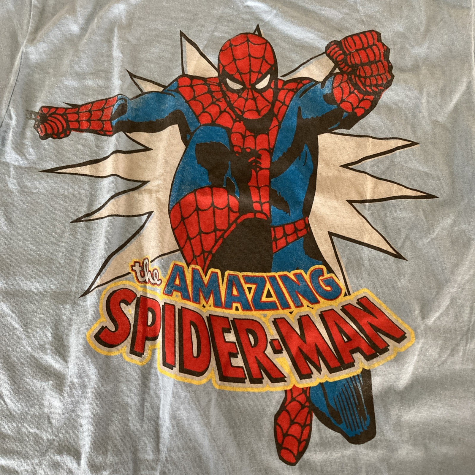 Marvel Comics NWOT Blue Spider-Man short sleeve Tee shirt Size S