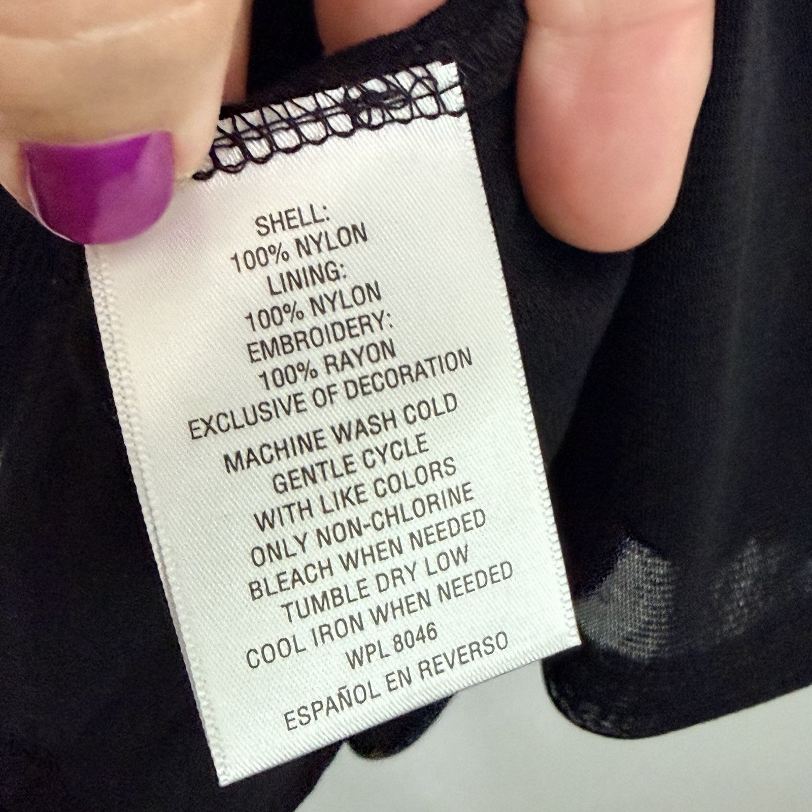 Style & Co Embroidered Top S Popover Black Boho Black Party Floral Popover Shirt