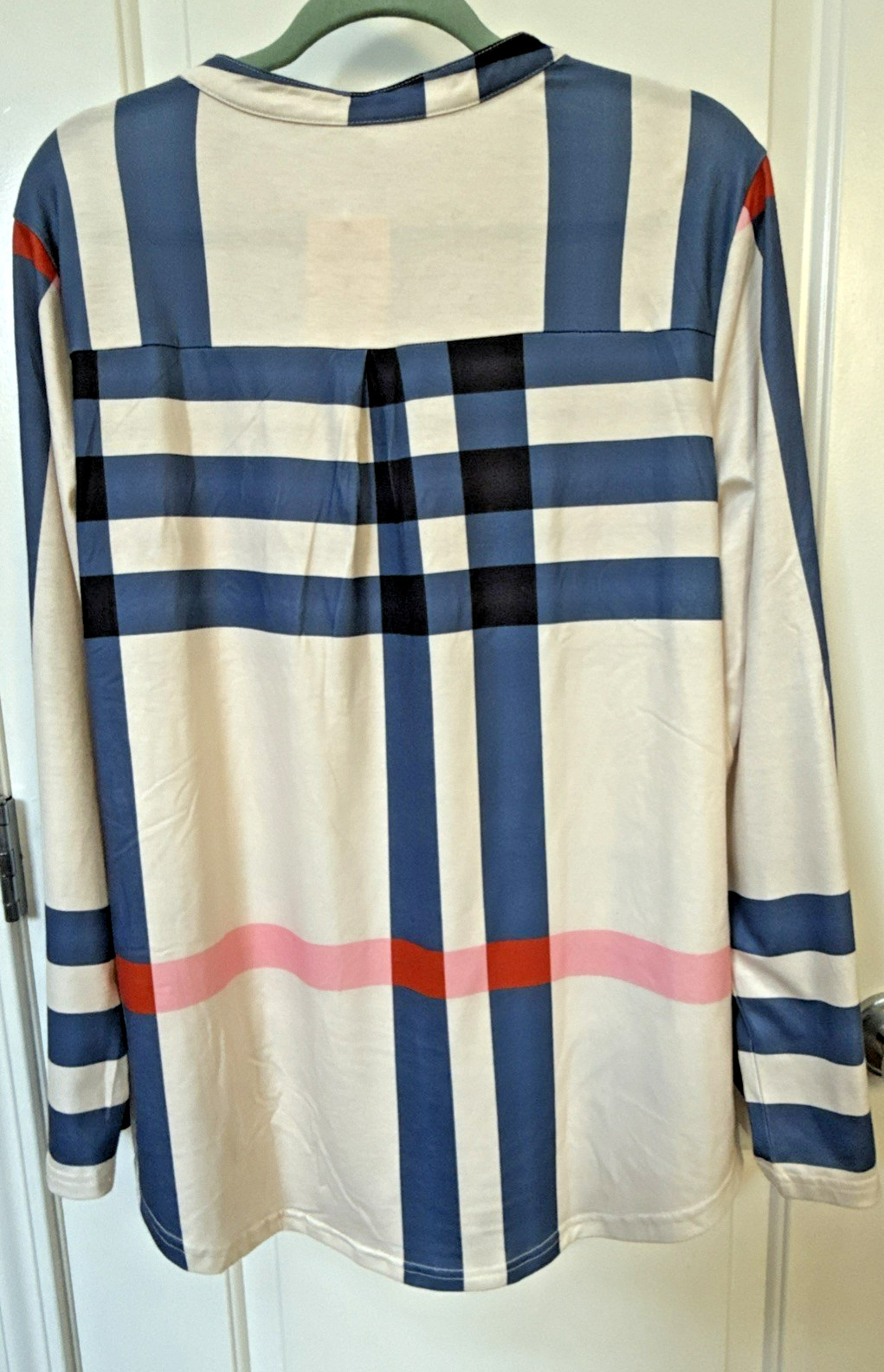 Moyabo Blouse Women’s X-Large 3/4 Zip Tunic Roll Tab Long Sleeves Casual Beach