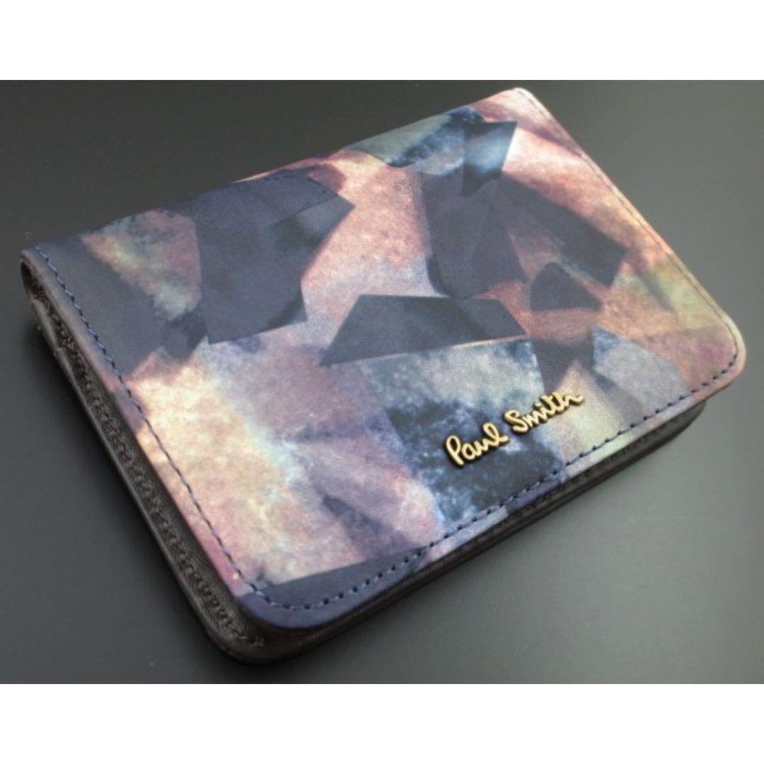 Paul Smith Pass Case New Leather Dark 8x11cm with Box 14Y+ JAPAN