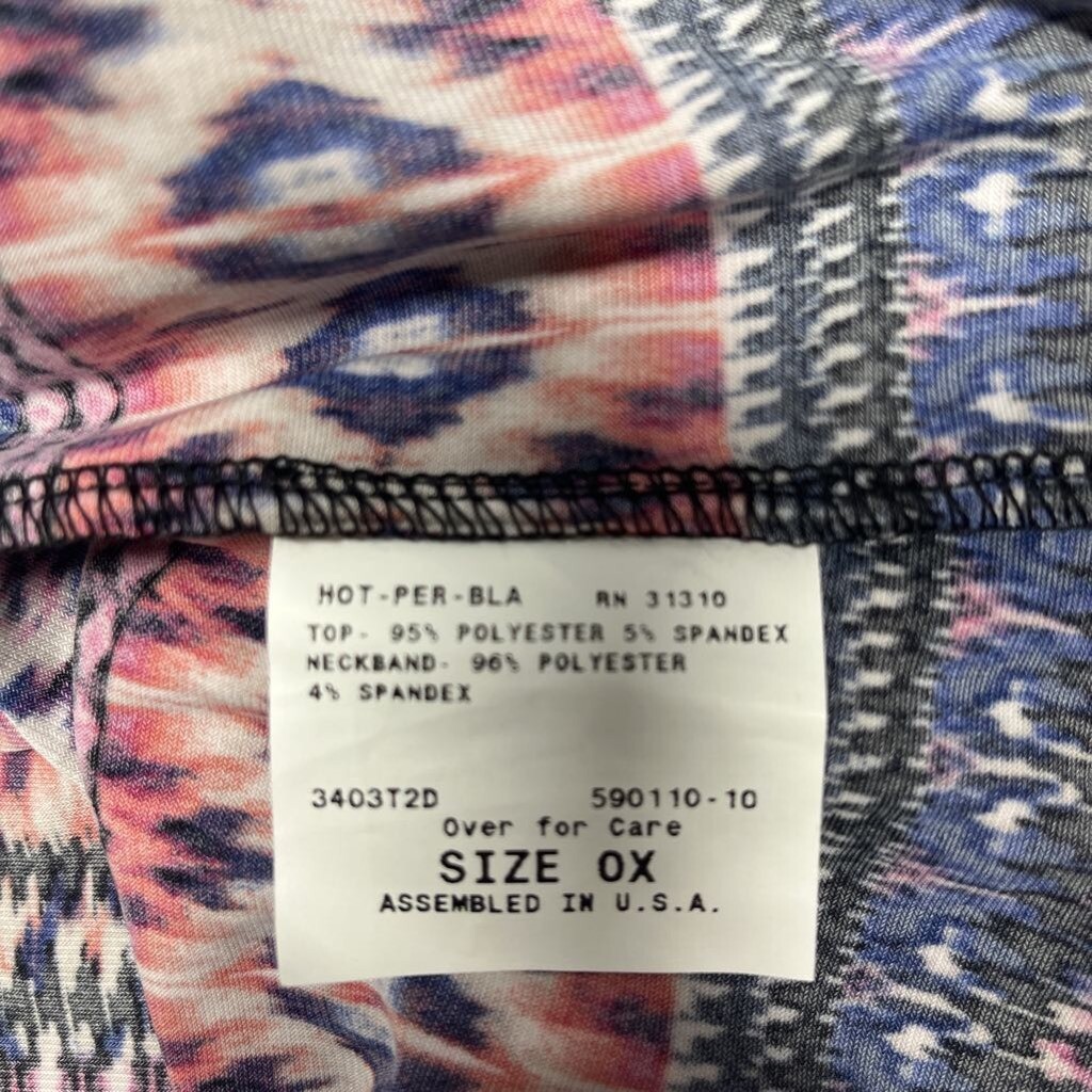 Alyx Tank Top Womens Plus 0X Multicolor Southwestern Sleeveless Stretch USA New