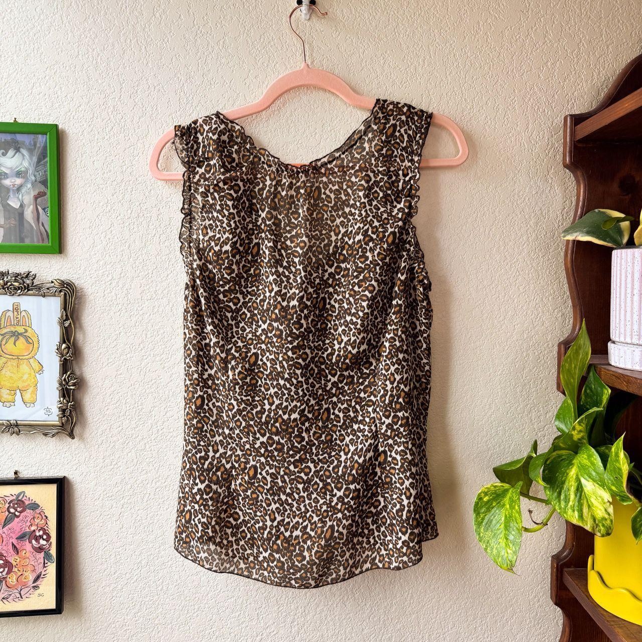Vintage Women’s Y2K Animals Print Boho Indie Western Ruched Tank Blouse