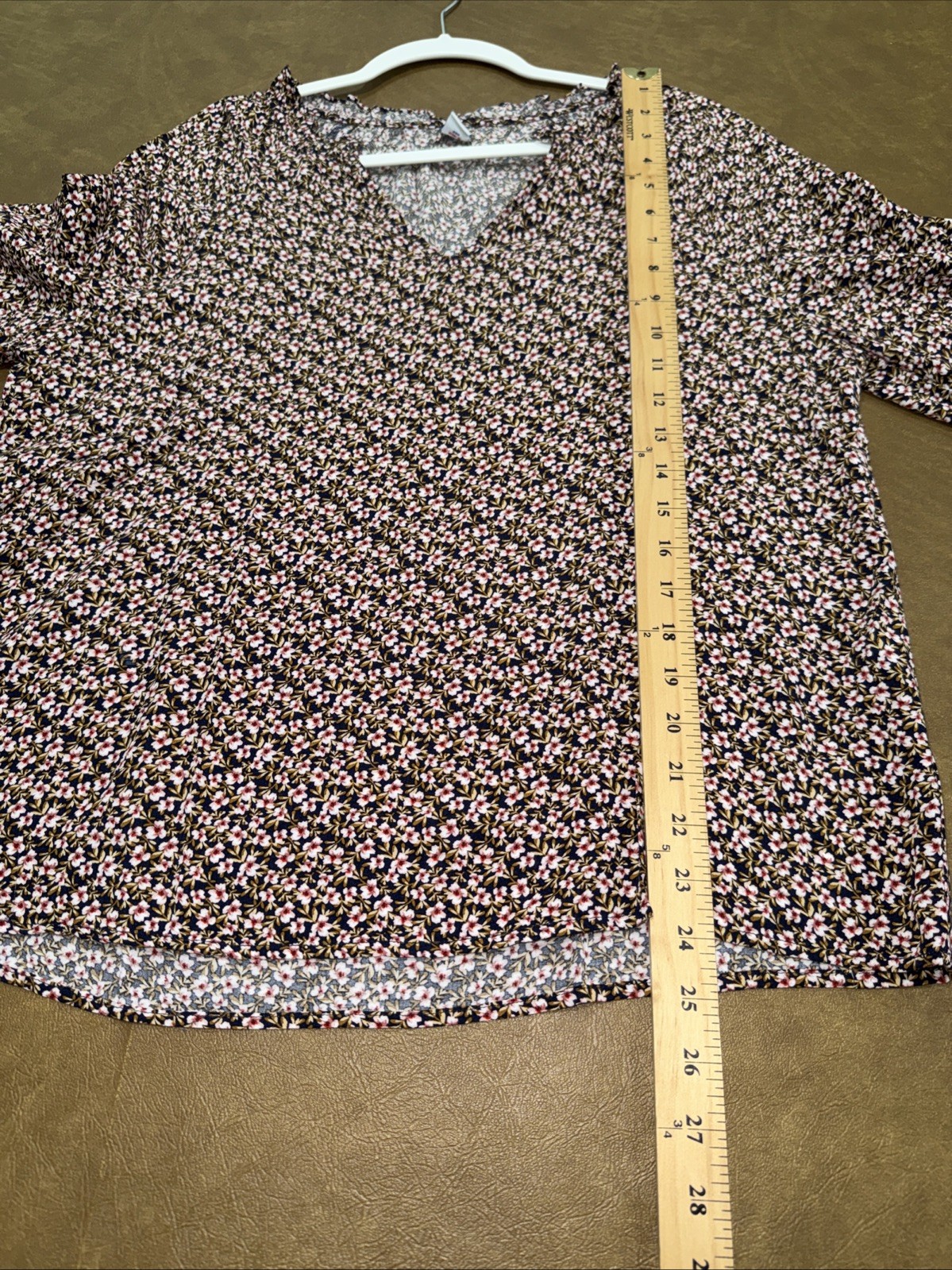 Old Navy Women’s M Long Sleeve Pullover Peasant Bohemian Ditsy Floral Blouse