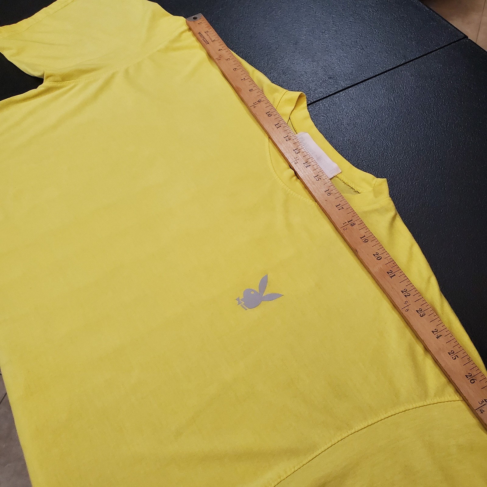 Playboy X Misguided Yellow T-Shirt Size 2XL Women’s
