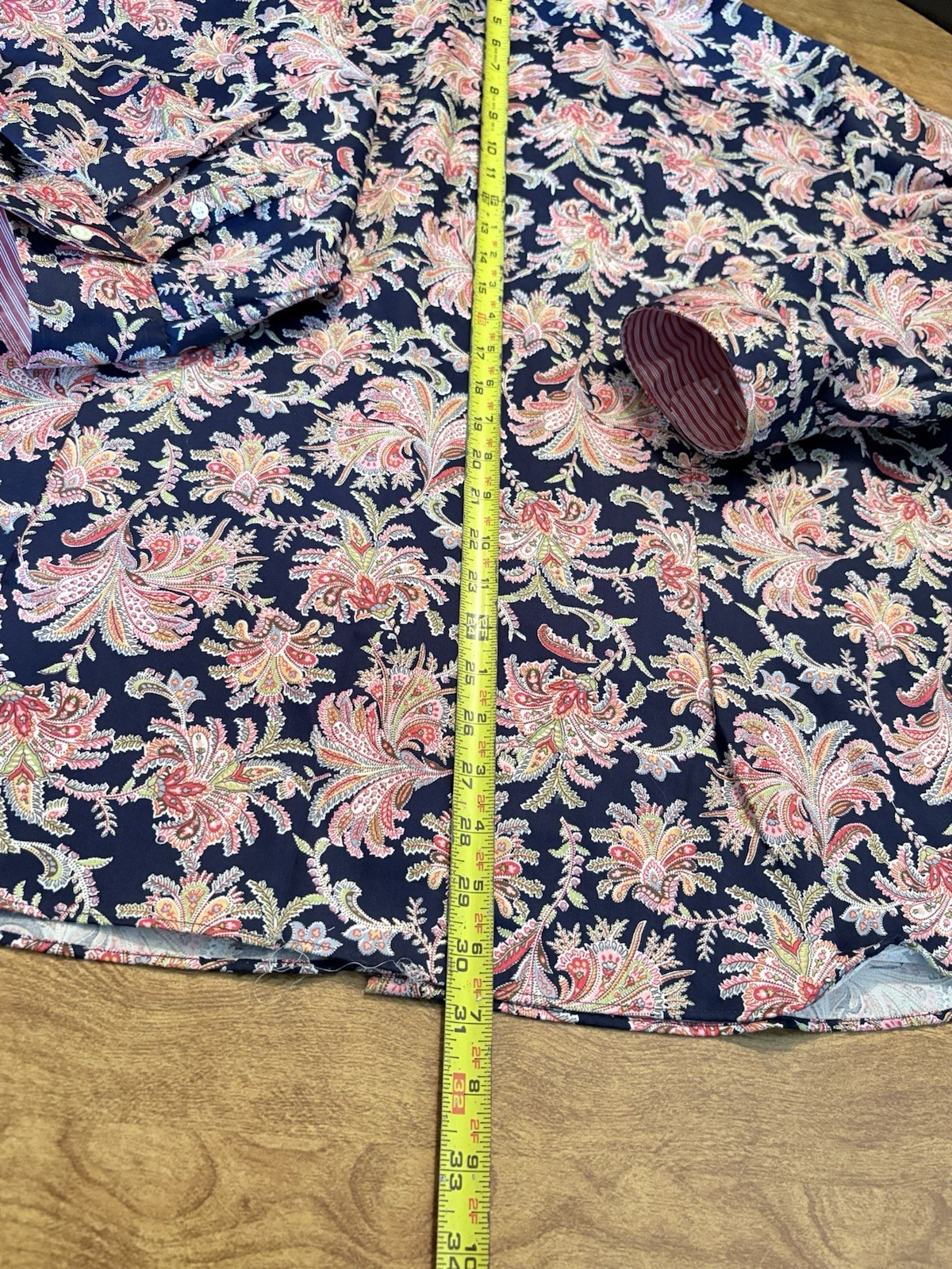 CHAPS No Iron Pink Black Floral Button Shirt Womens 3X Long Sleeve Flip Cuff