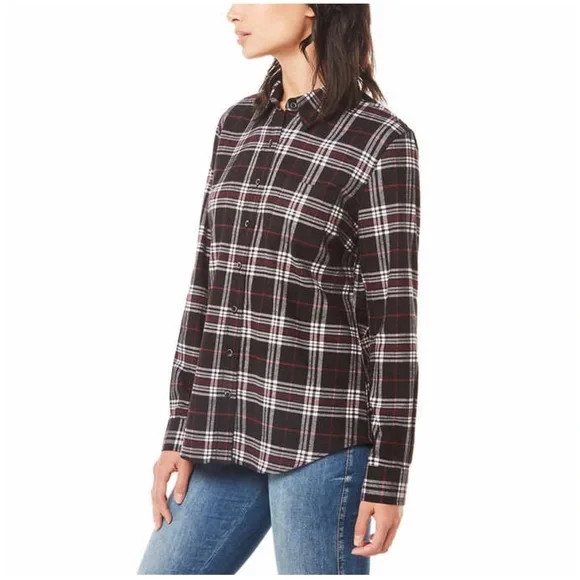 NWT Weatherproof Vintage Women’s Long Sleeve Flannel Button Up Size L $80 8D010
