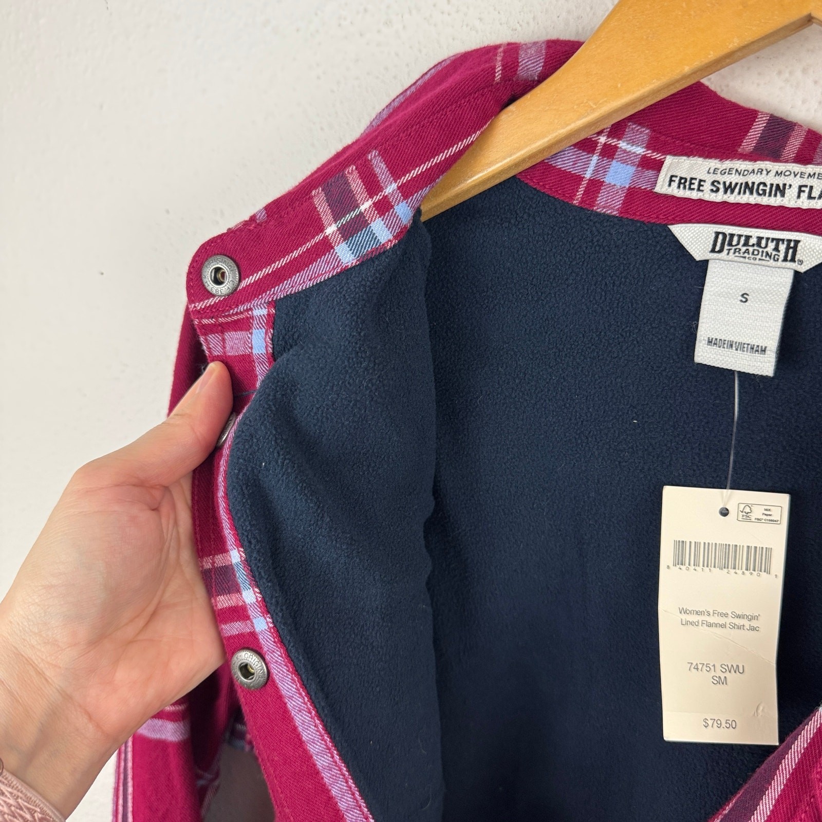 NWT Duluth Women’s Free Swingin’ Lined Flannel Shirt Jacket S