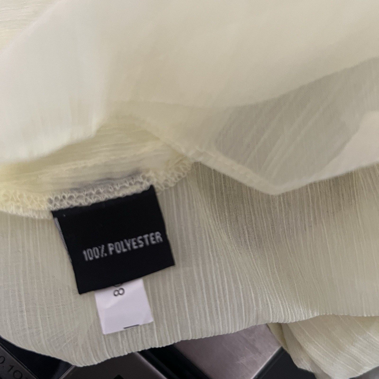 Dimri Y2K Yellow Ruffled Button Front Blouse Satin Tie Sash Size Medium Sheer