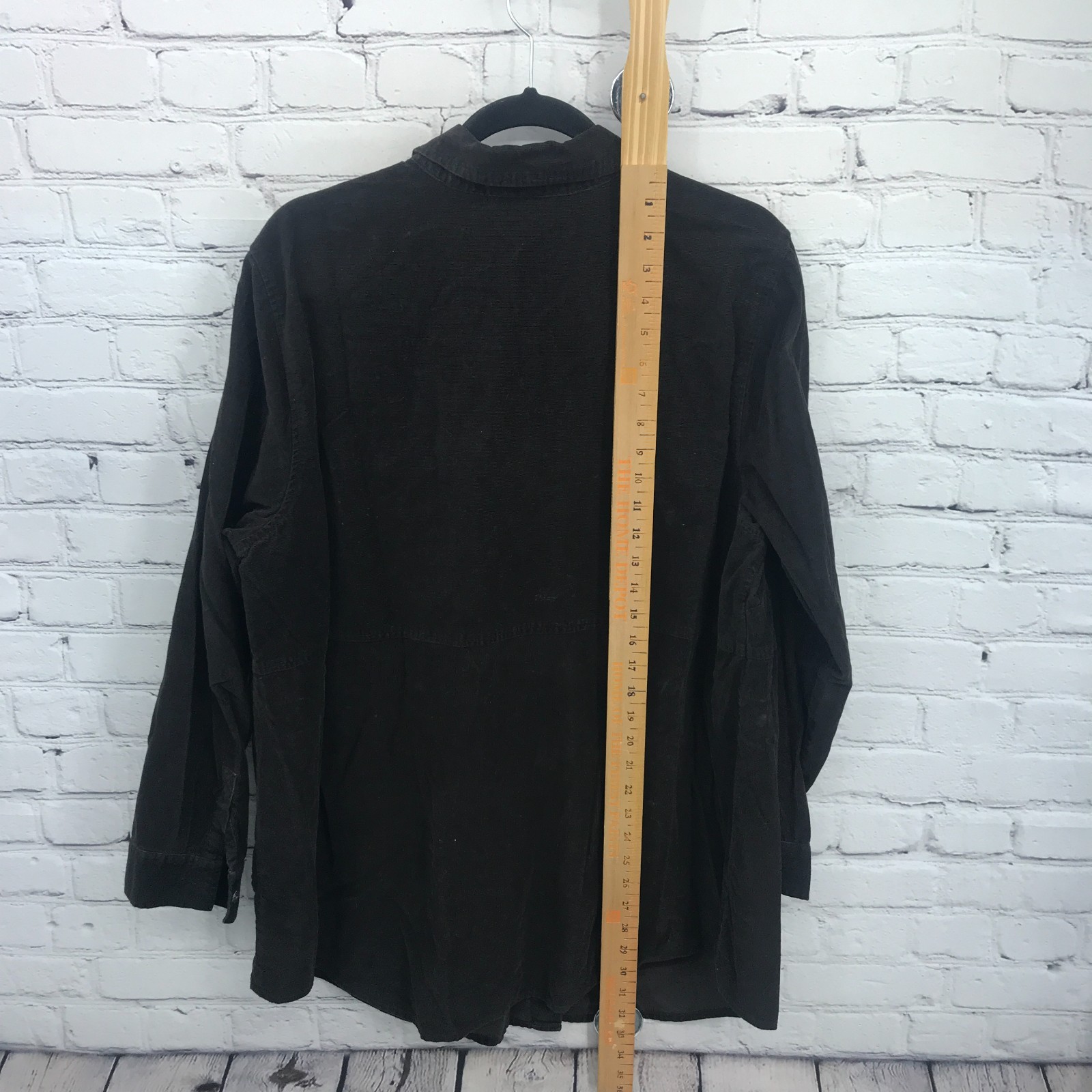 J Jill Top Womens 2X Brown Corduroy Long Sleeve Button Up Casual Blouse