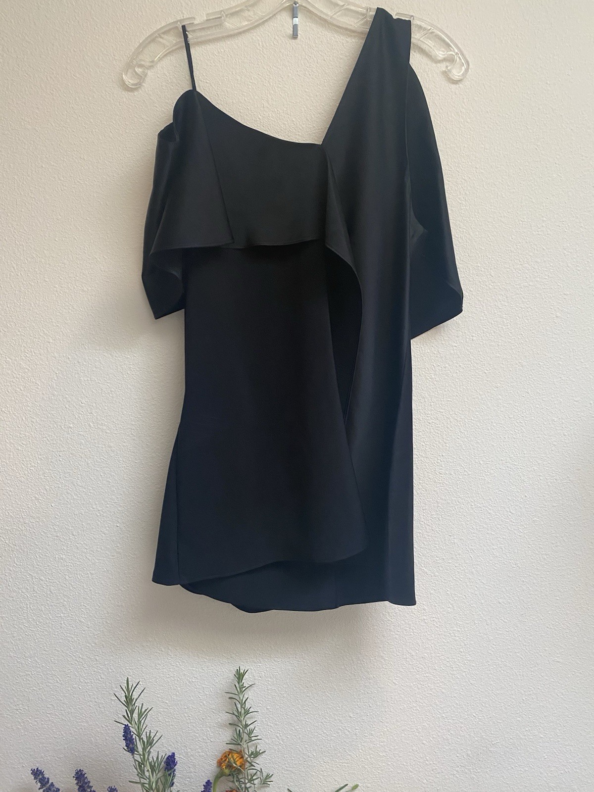 diane von furstenberg Black Top Dressy Formal Medium Spaghetti Strap Cocktail