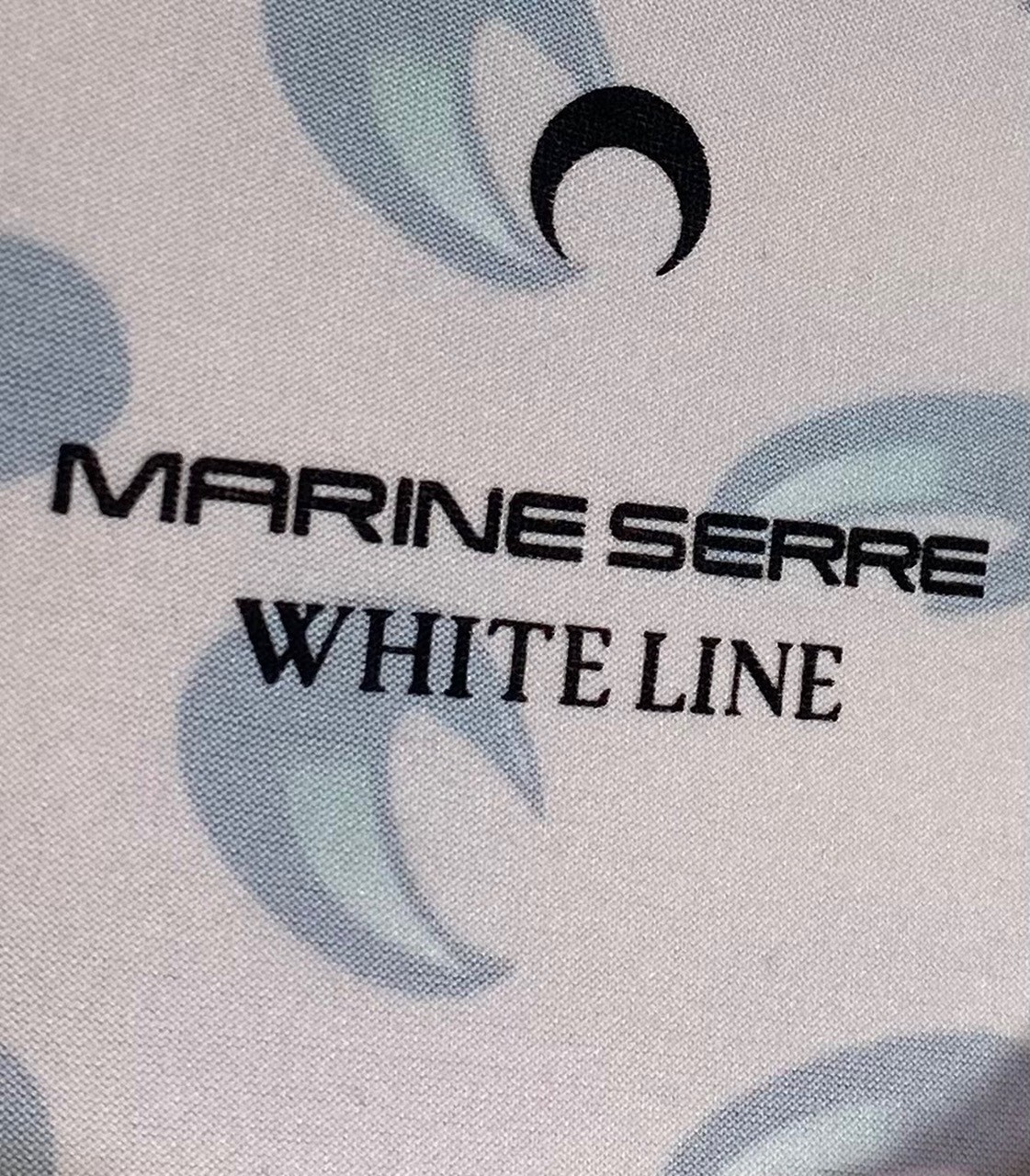 MARINE SERRE White Line Second Skin Stretch Tan Moon Print Long Sleeve Top M = 8