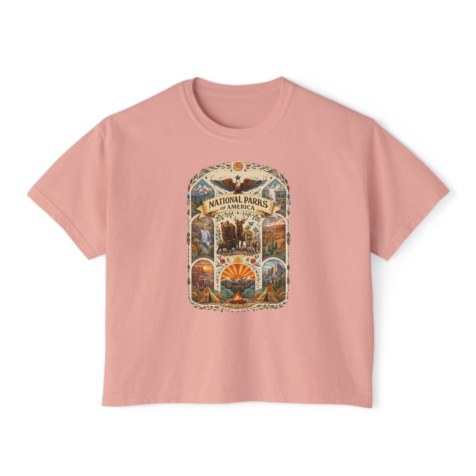 National Parks collage Tee | Vintage nature travel shirt