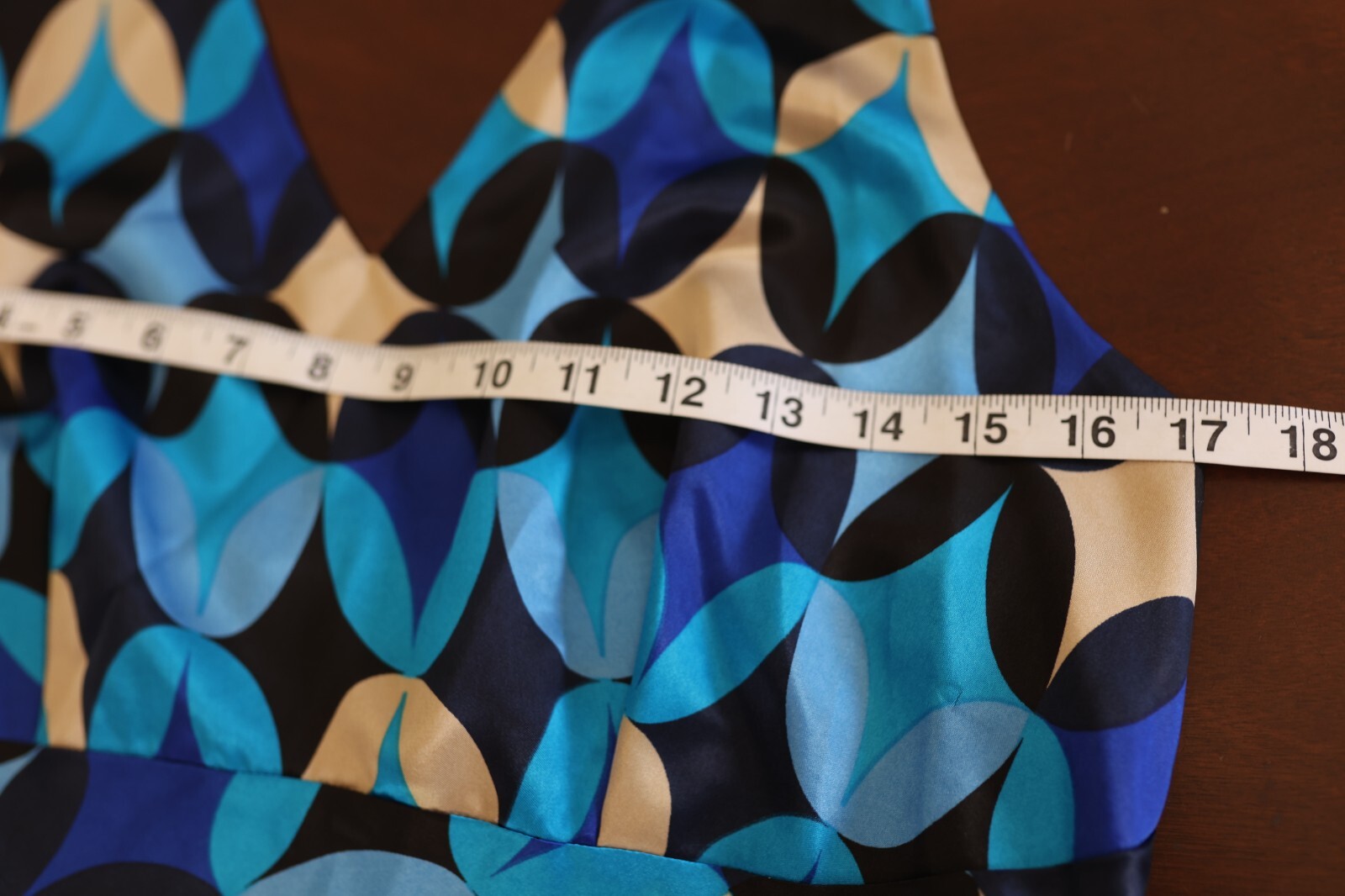 Vintage Handmade 90s Y2K Funky Psychedelic Retro Blue Halter Top M/L