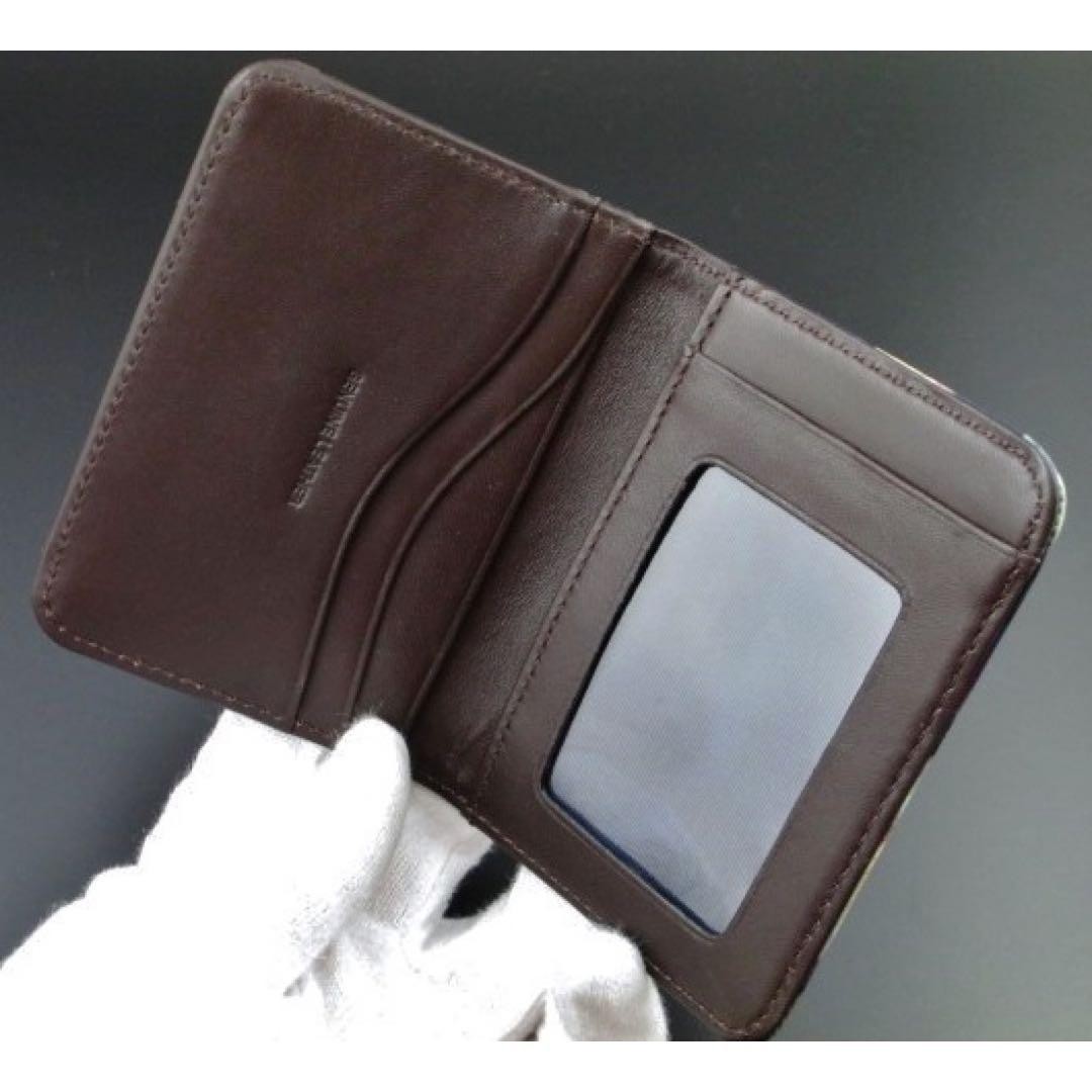 Paul Smith Pass Case New Leather Dark 8x11cm with Box 14Y+ JAPAN