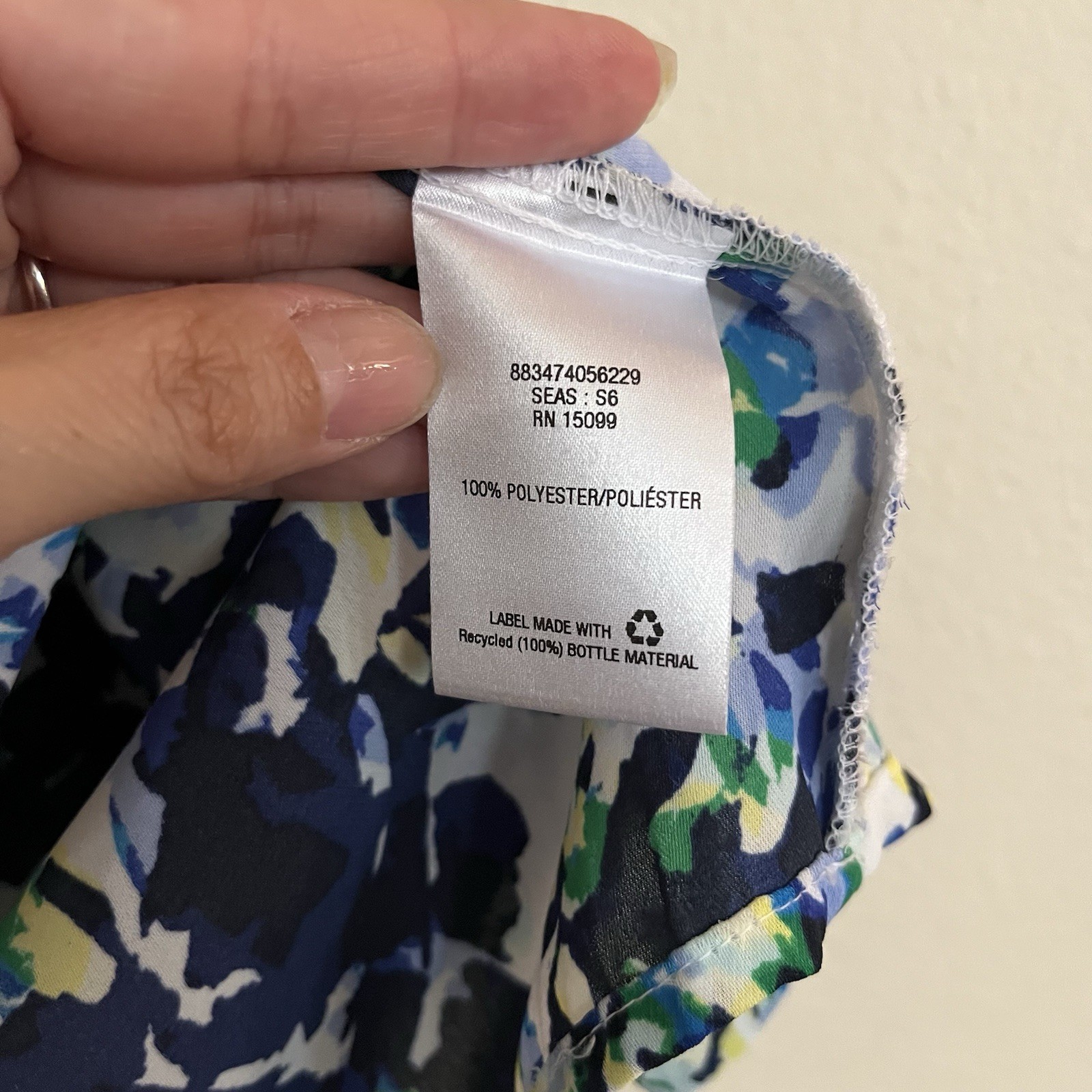 Covington V Neck Sleeveless Blue Career SZ M Blouse Top Shirt Office Women’s