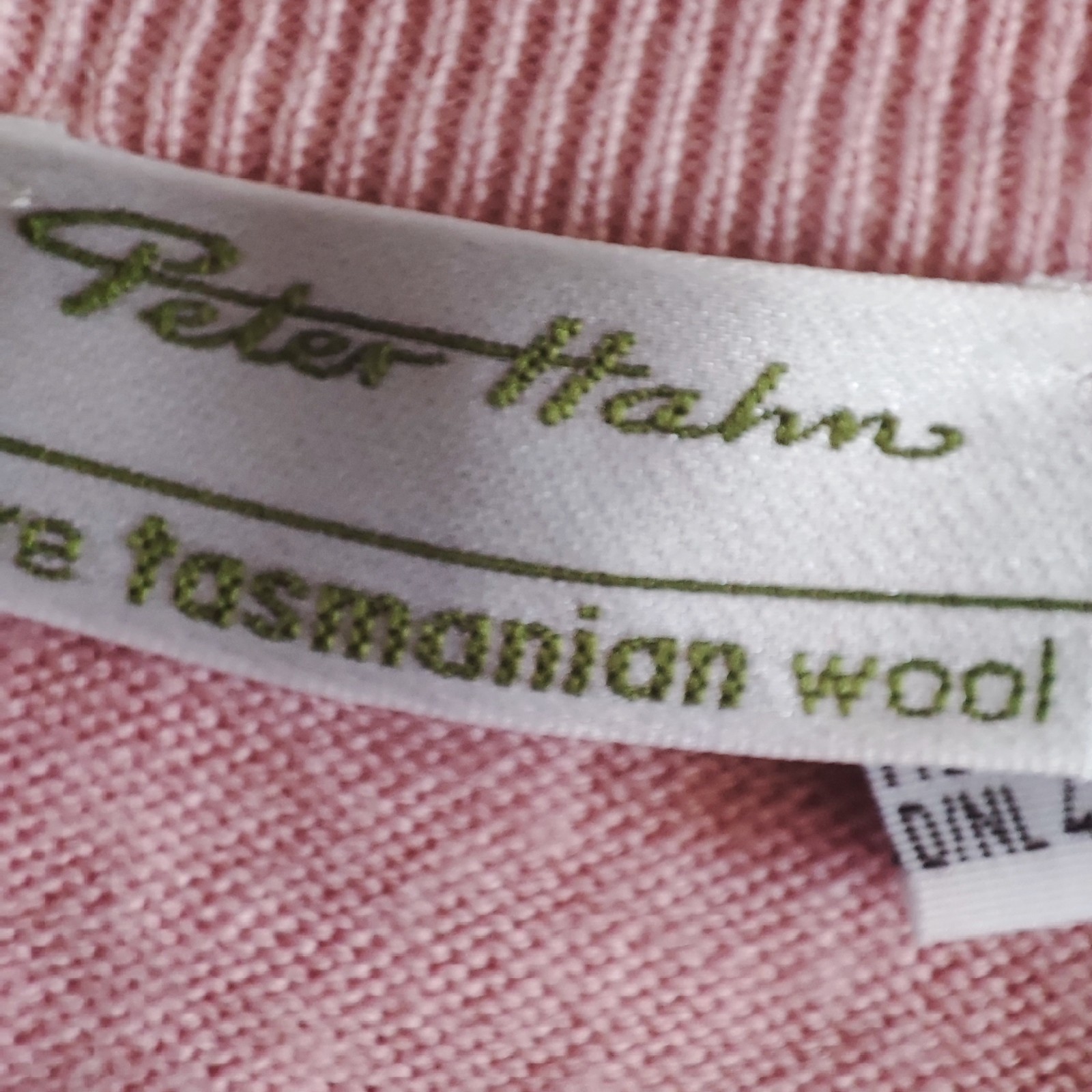 Peter Hahn Women’s Pink T-Shirt Top 100% Tasmanian Wool Size GB 16 US 14 VGC