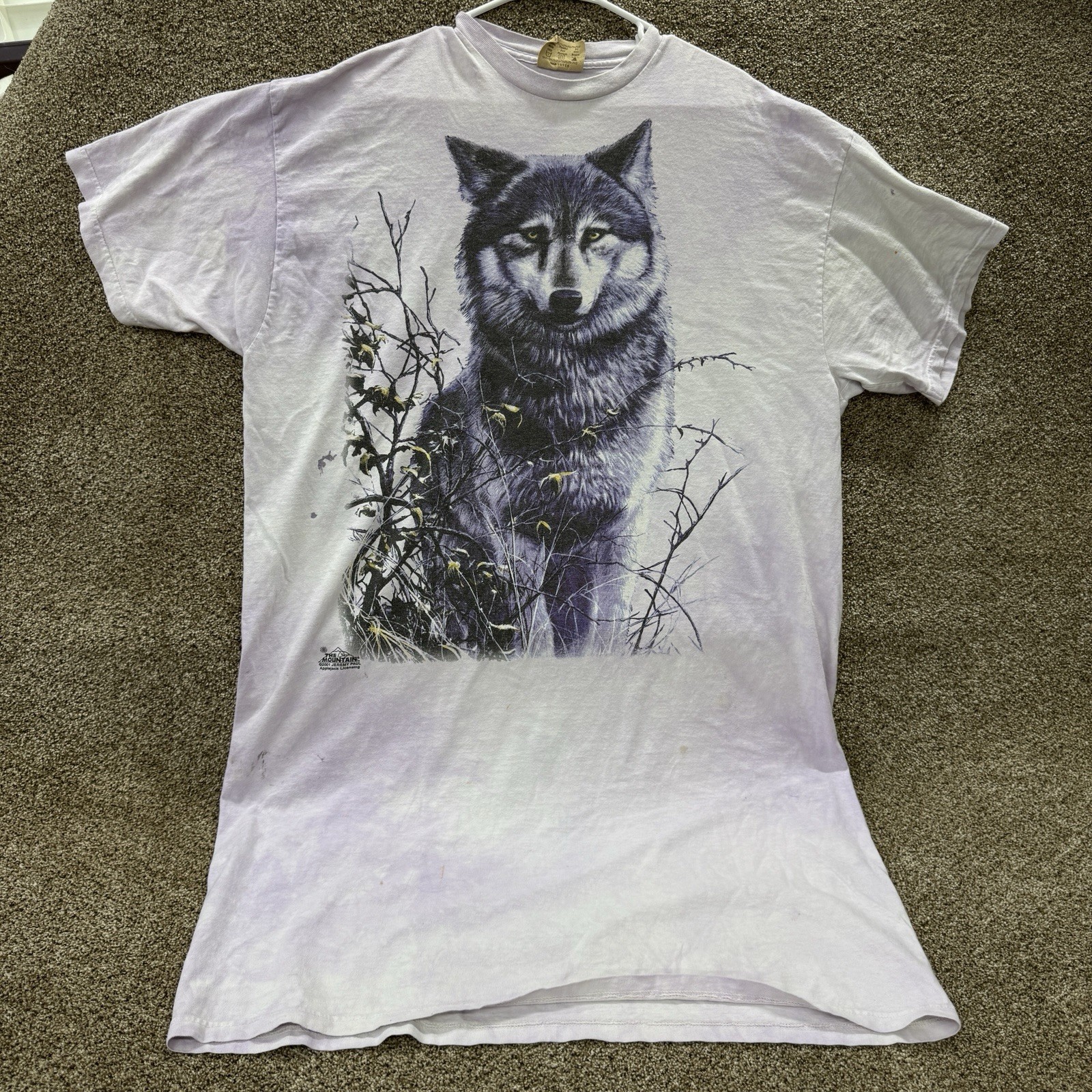 Vintage Super Long The Mountain T-Shirt Wolf One Size Pink Purple Tie Dye
