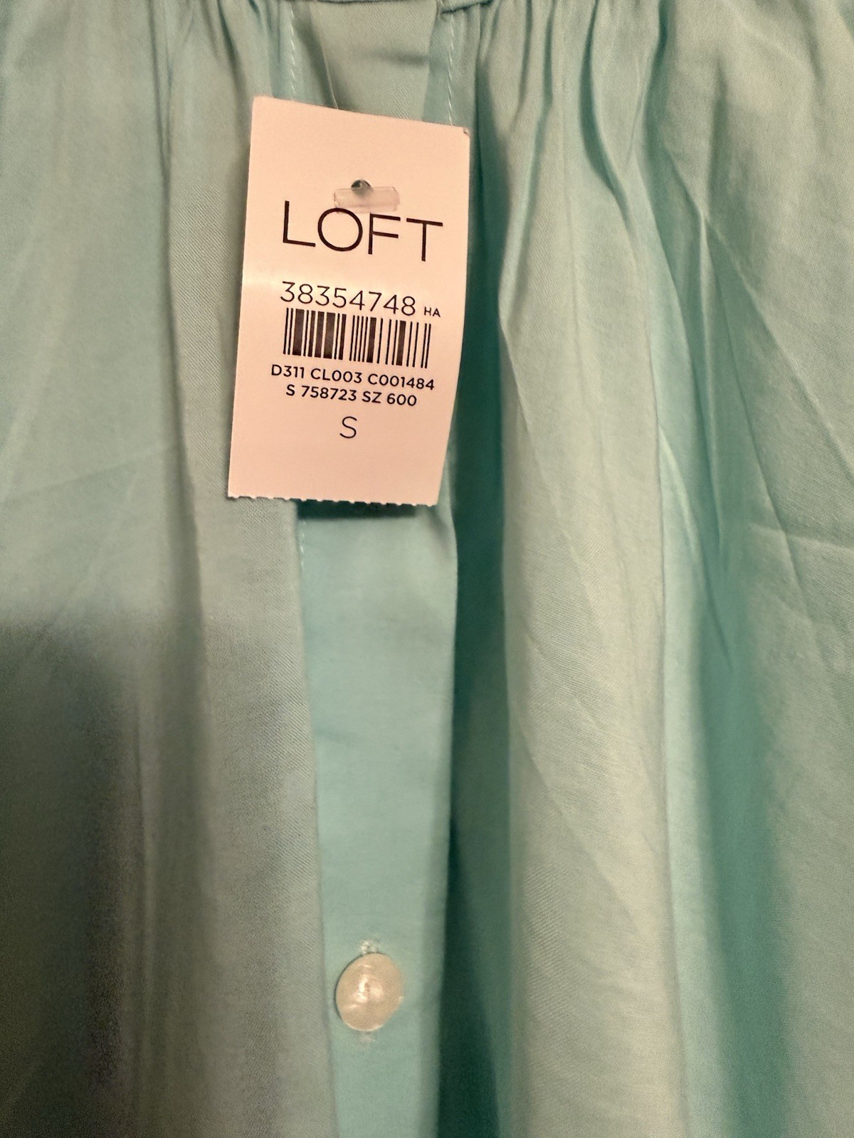 ann taylor loft top small green