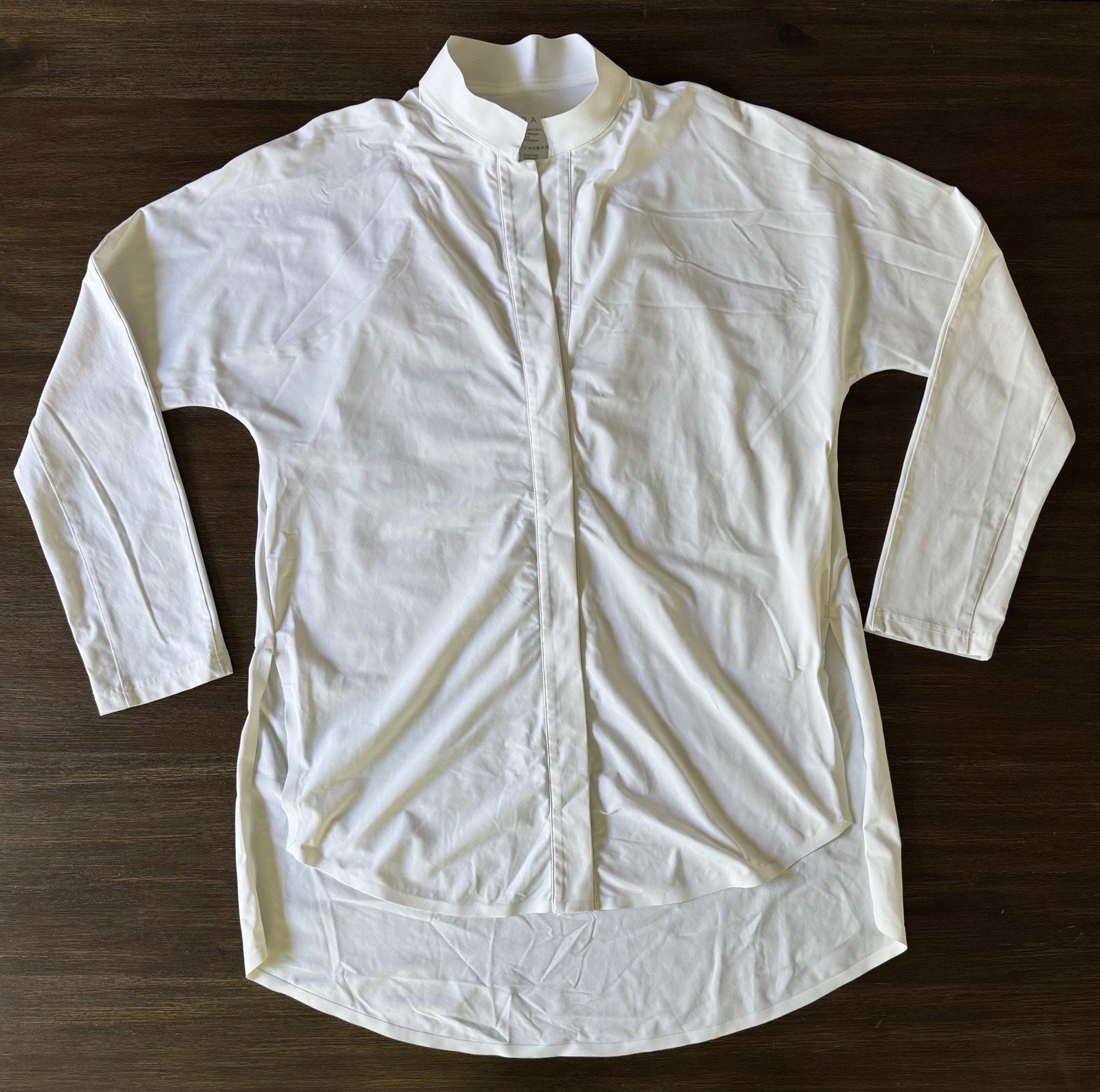 Aday Something Borrowed Shirt Womens Medium White Long Sleeve Button Up Relaxed